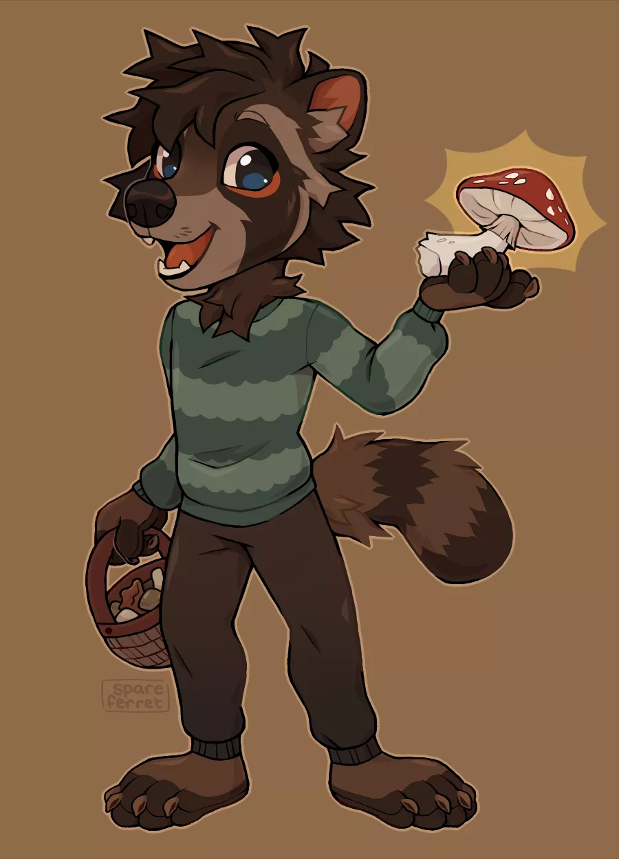 Look what he found! (art by me, @spareferret on twitter)