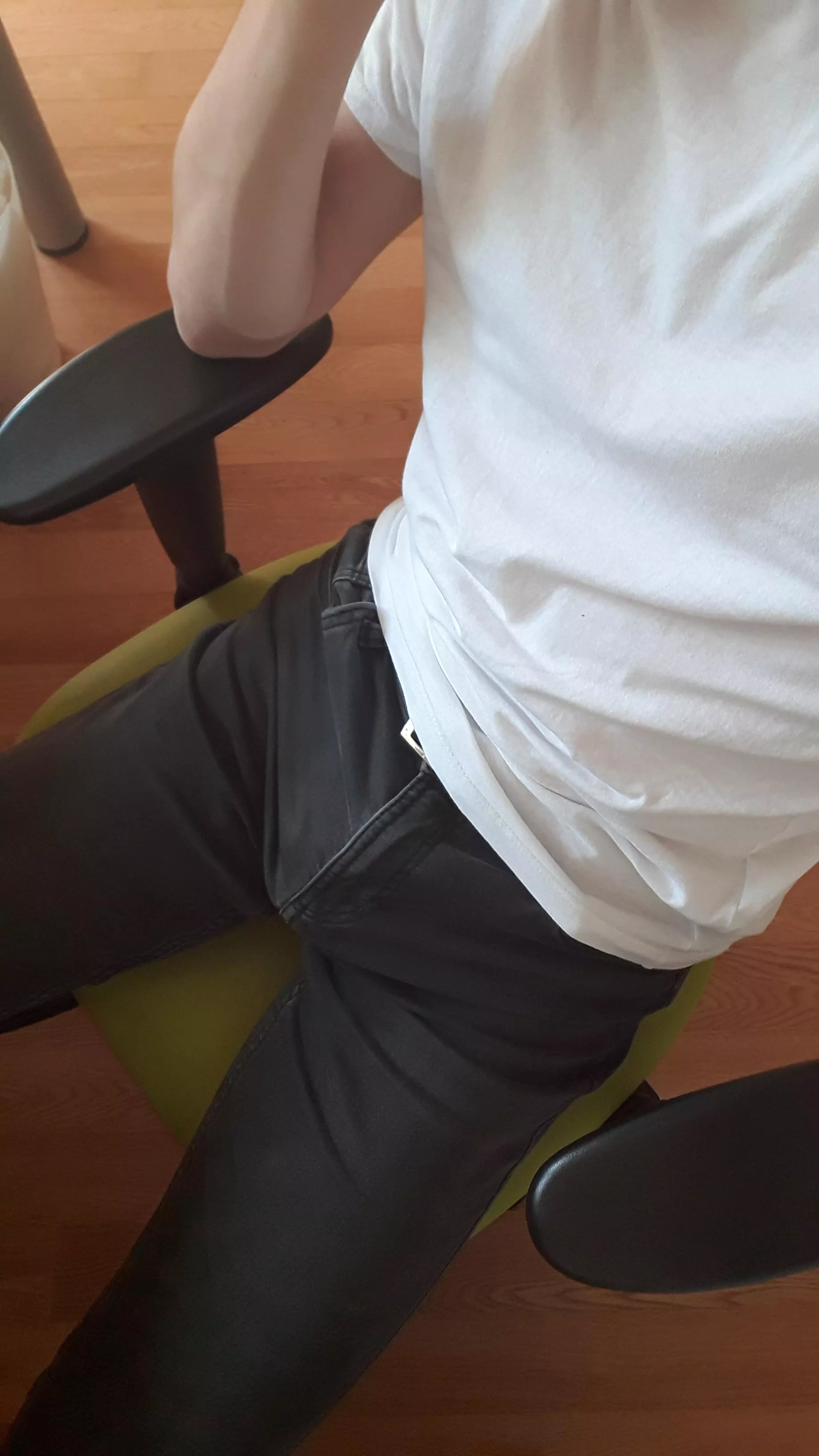 Looks like my pants can barely contain my cock