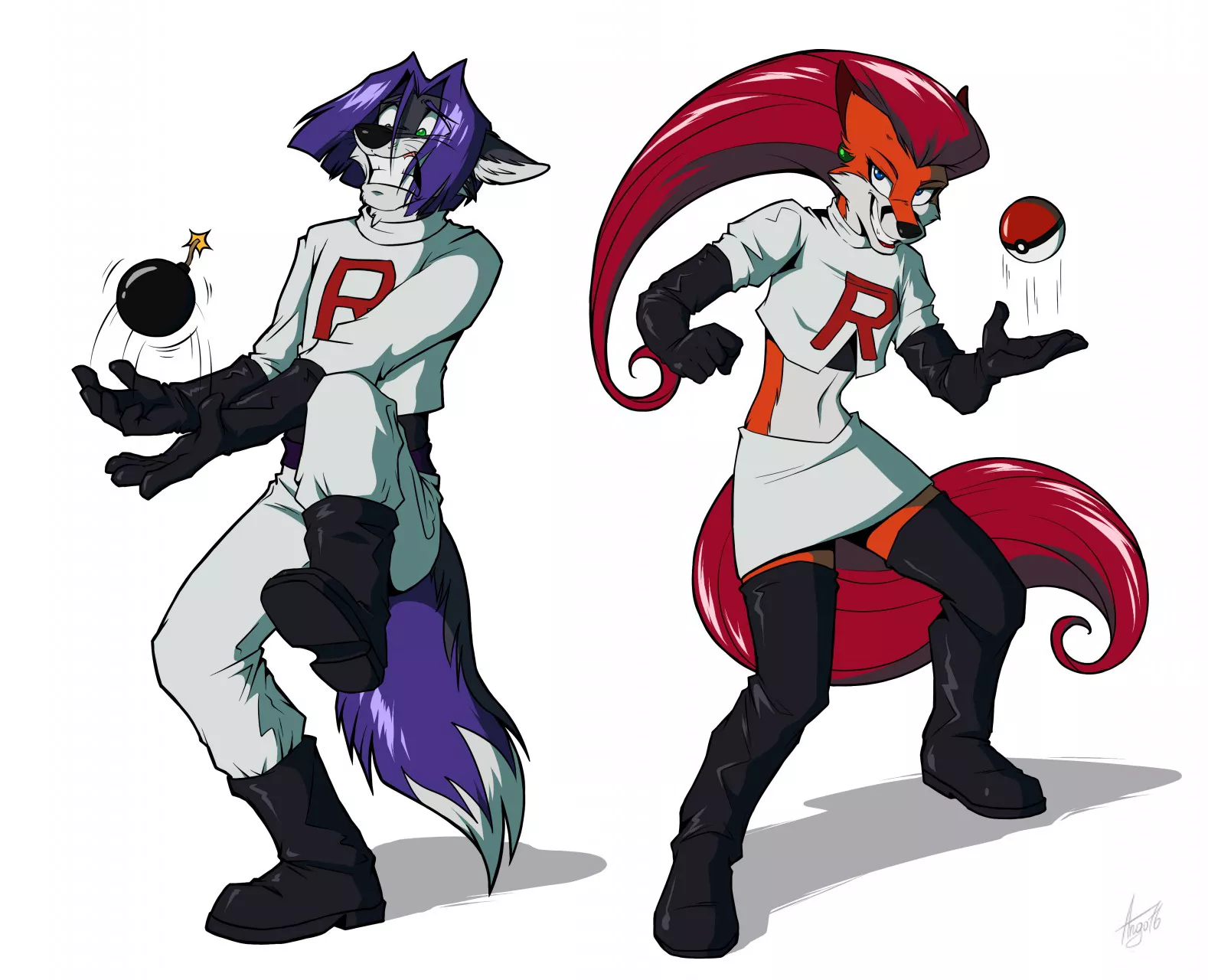 Looks like Team Rocket is gonna be blasting off real soon (art by ANGO76)