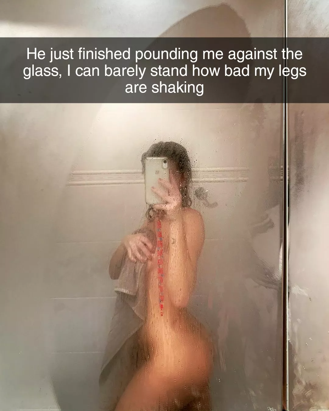 Love getting this snap knowing she's full of cum