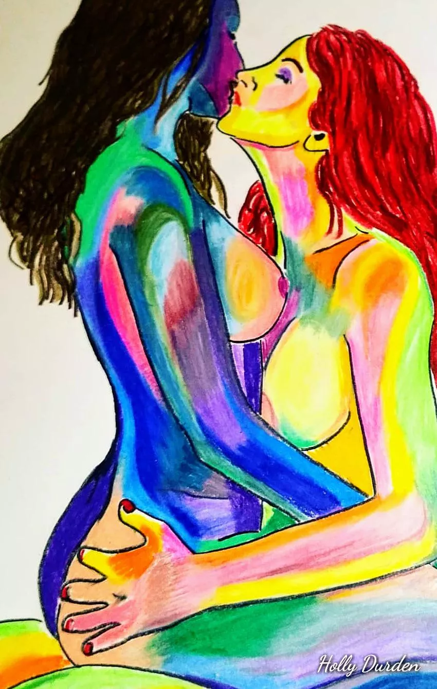 Lovers by Holly Durden o/c colored pencils