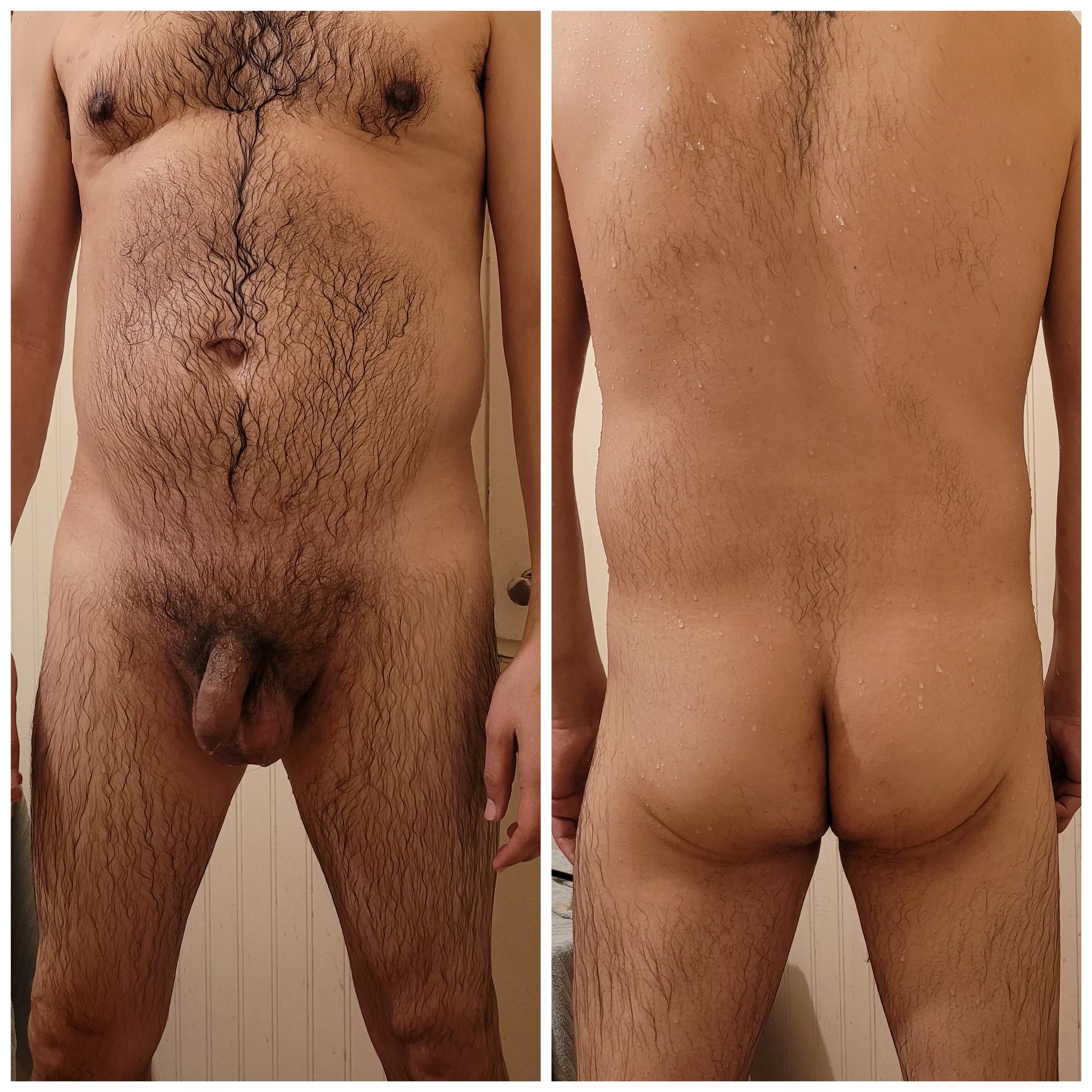 [M] 37,150,5'6 out of the shower, never liked my backside been trying to work on it, tell me what you think?