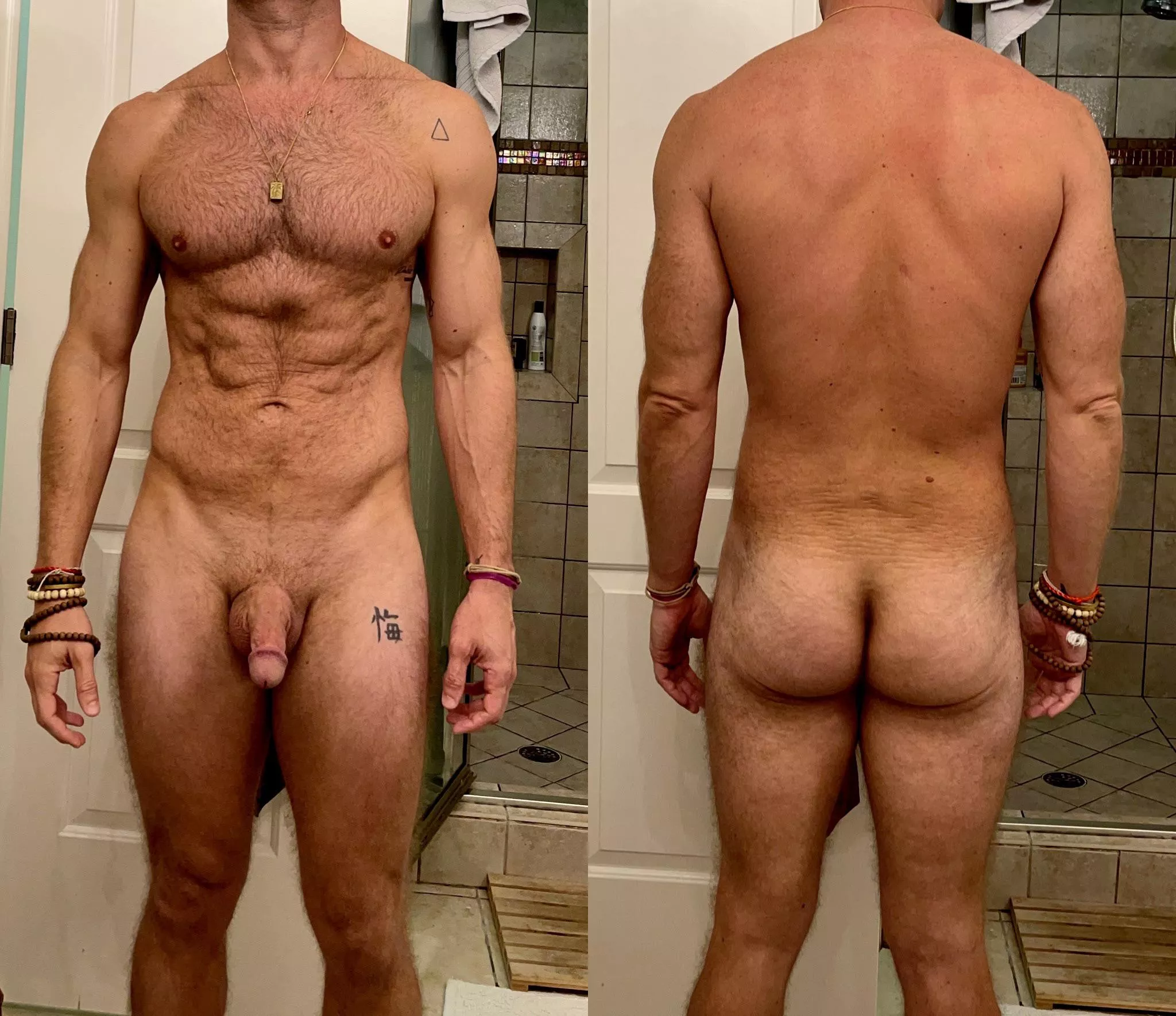 [M] 40, 170, 5’10”, 12% body fat. Front & Back