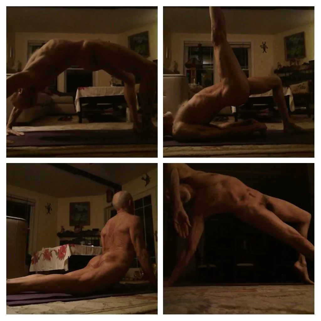 [M] 72, backbends, trying to maintain flexibility, a challenge that grows with the number of birthdays