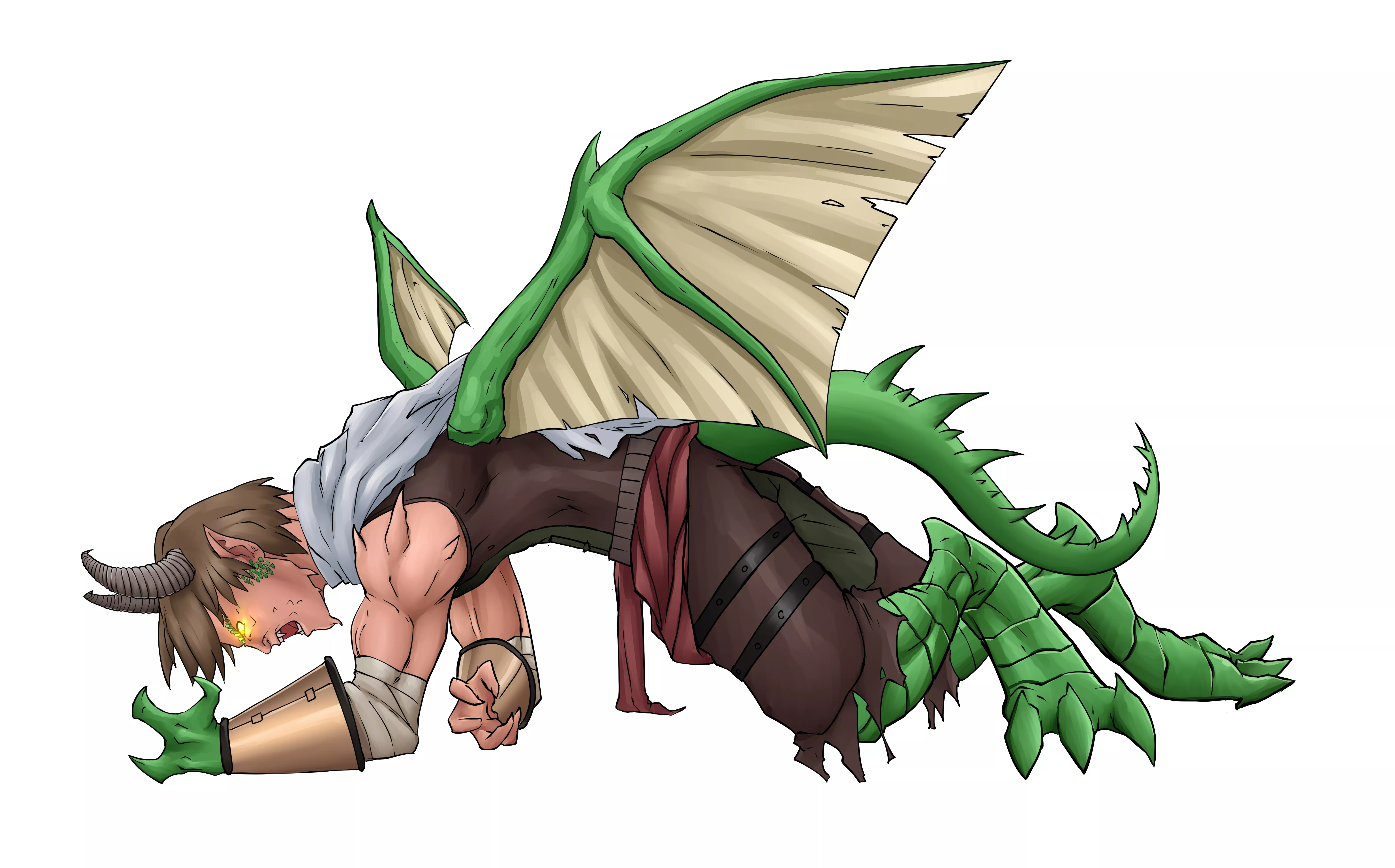 [M Human] -> [M Dragon] Commission for Yorfezz.