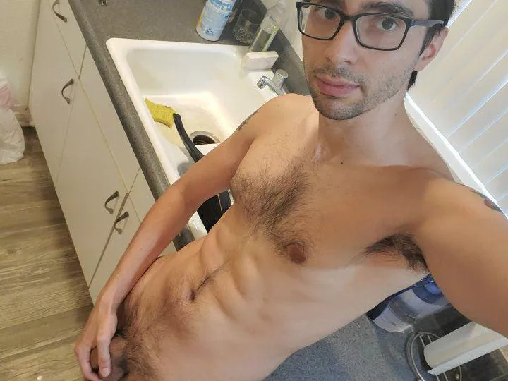 [M] I took this selfie randomly one morning and I said to myself... I am proud of my nerd bod!