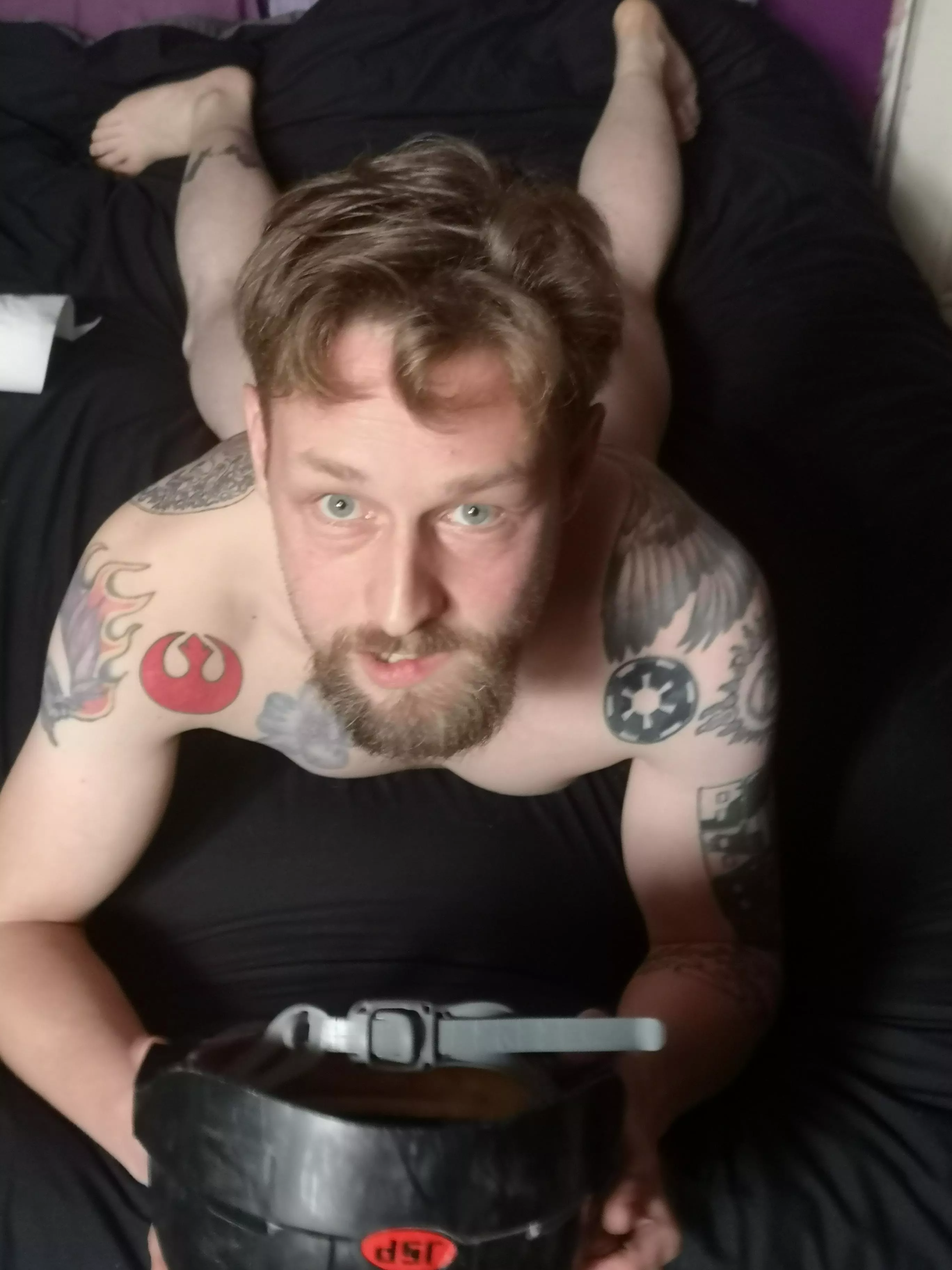 [M] rebel alliance and imperial insignia tattoos, conflict I sense much