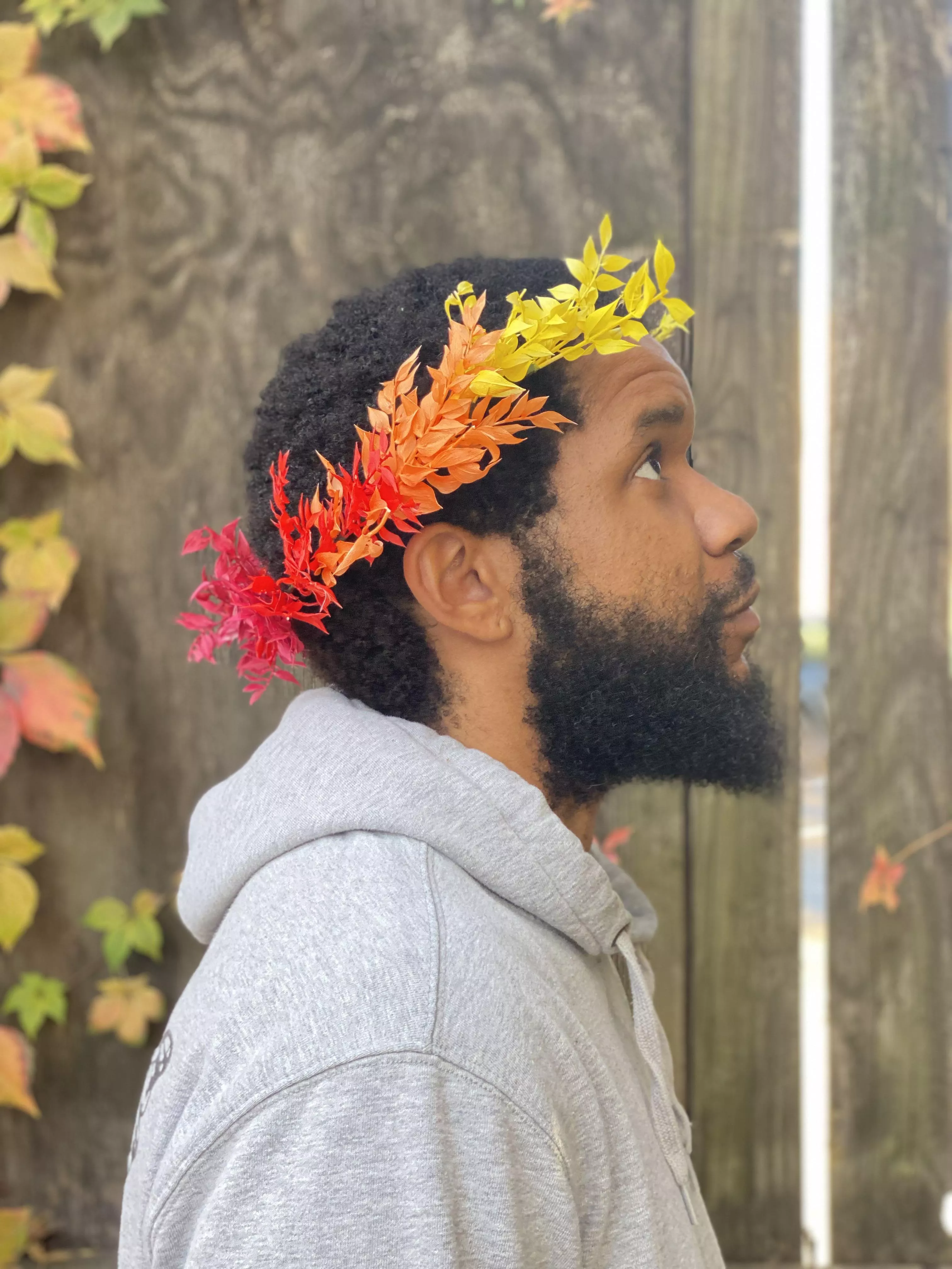 Made a Hades inspired floral crown for the end of fall