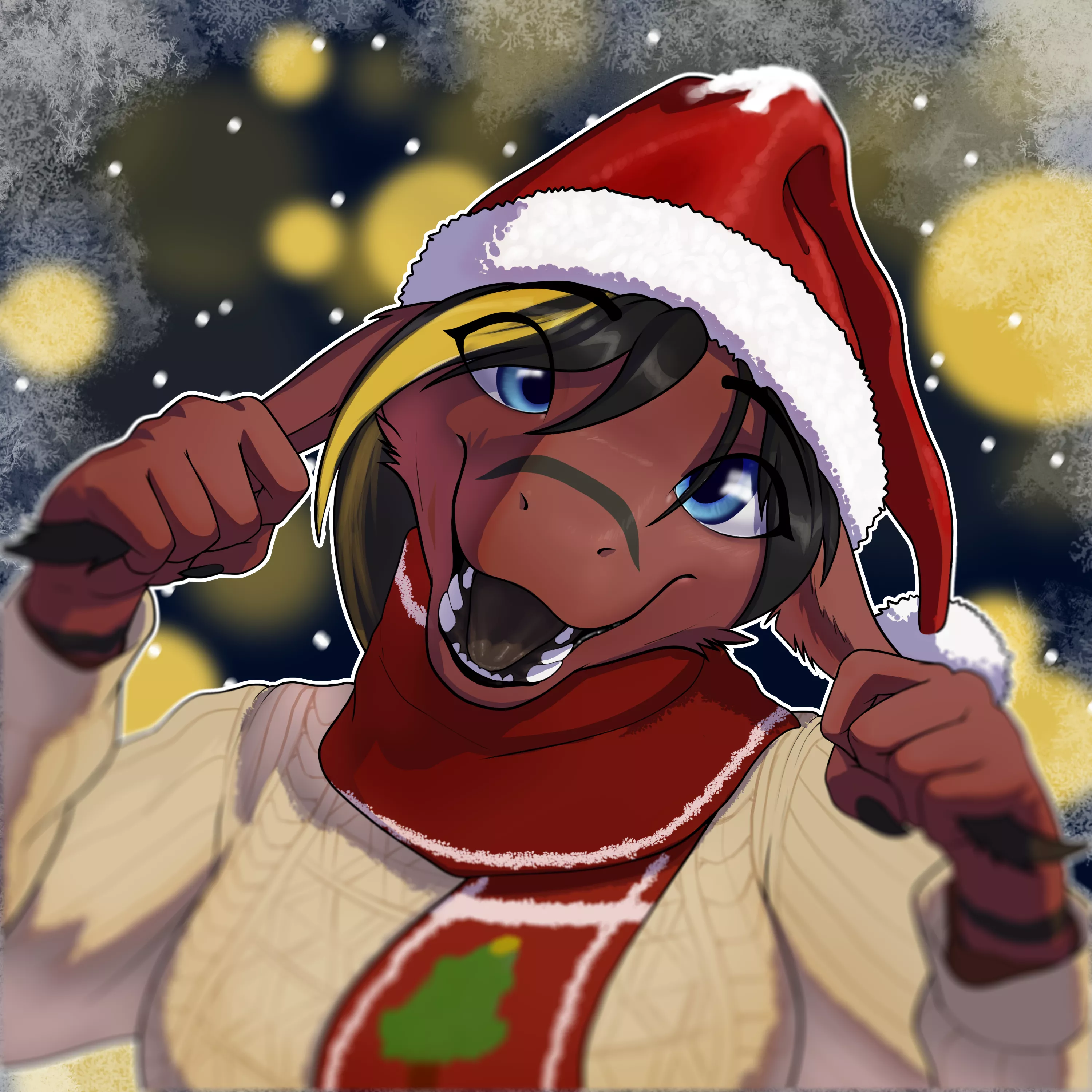 Made myself a Christmas themed profile pic!