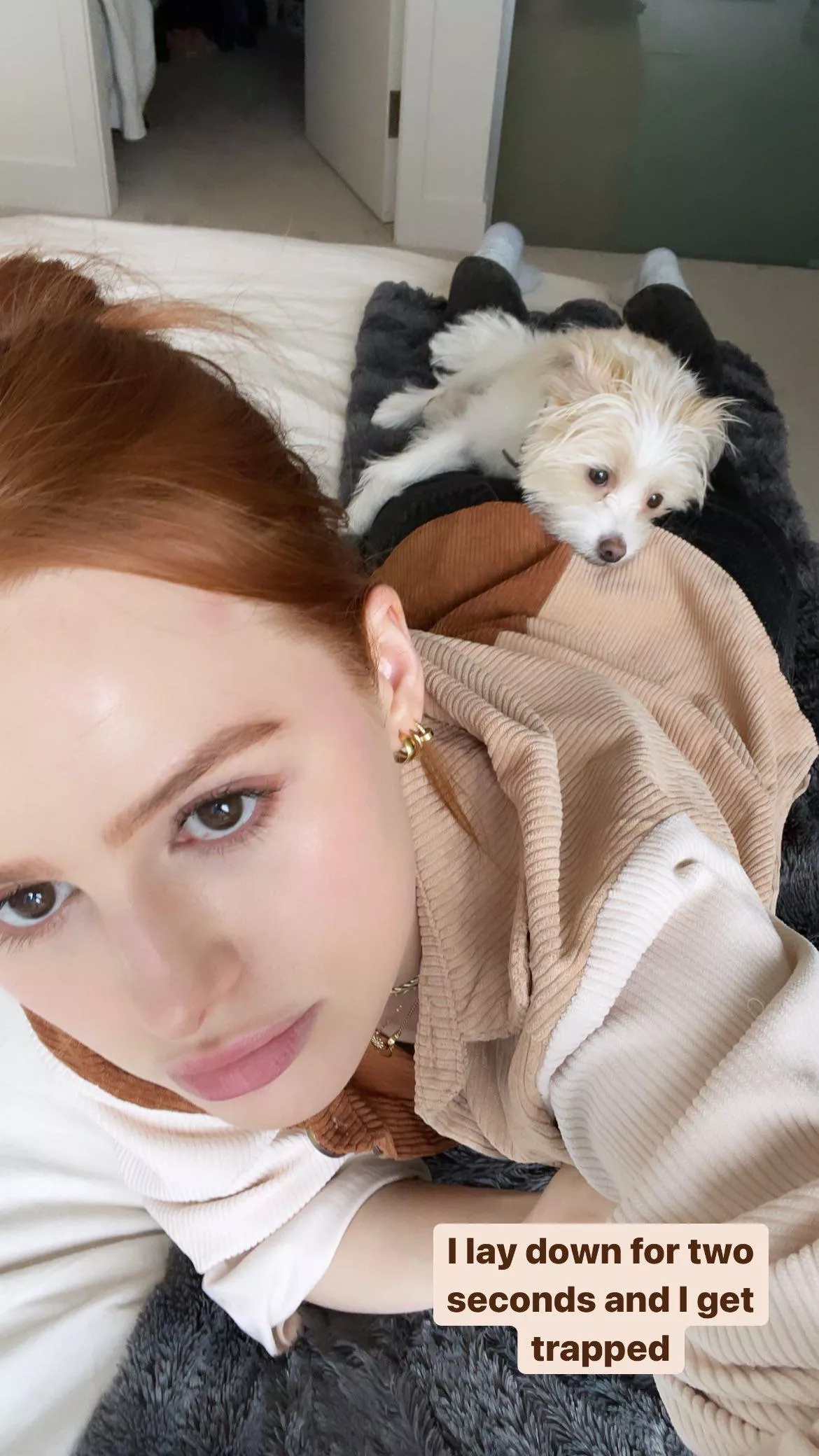 Madelaine Petsch & dog