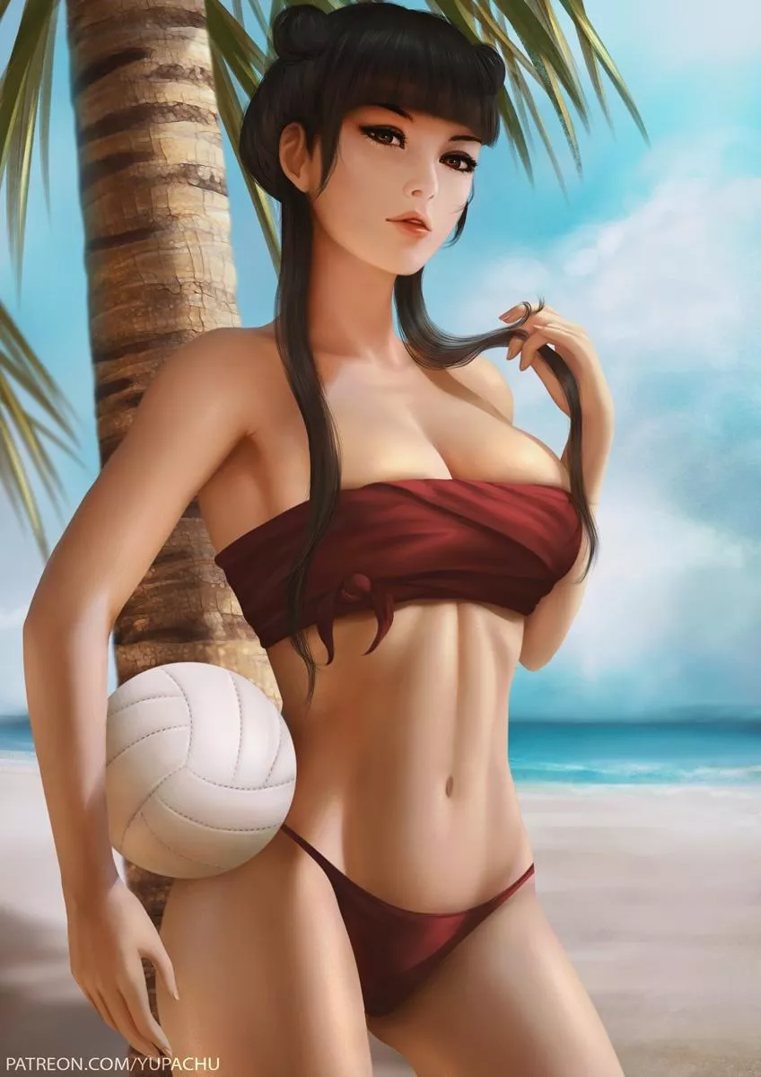 Mai at the beach (Yupachu)