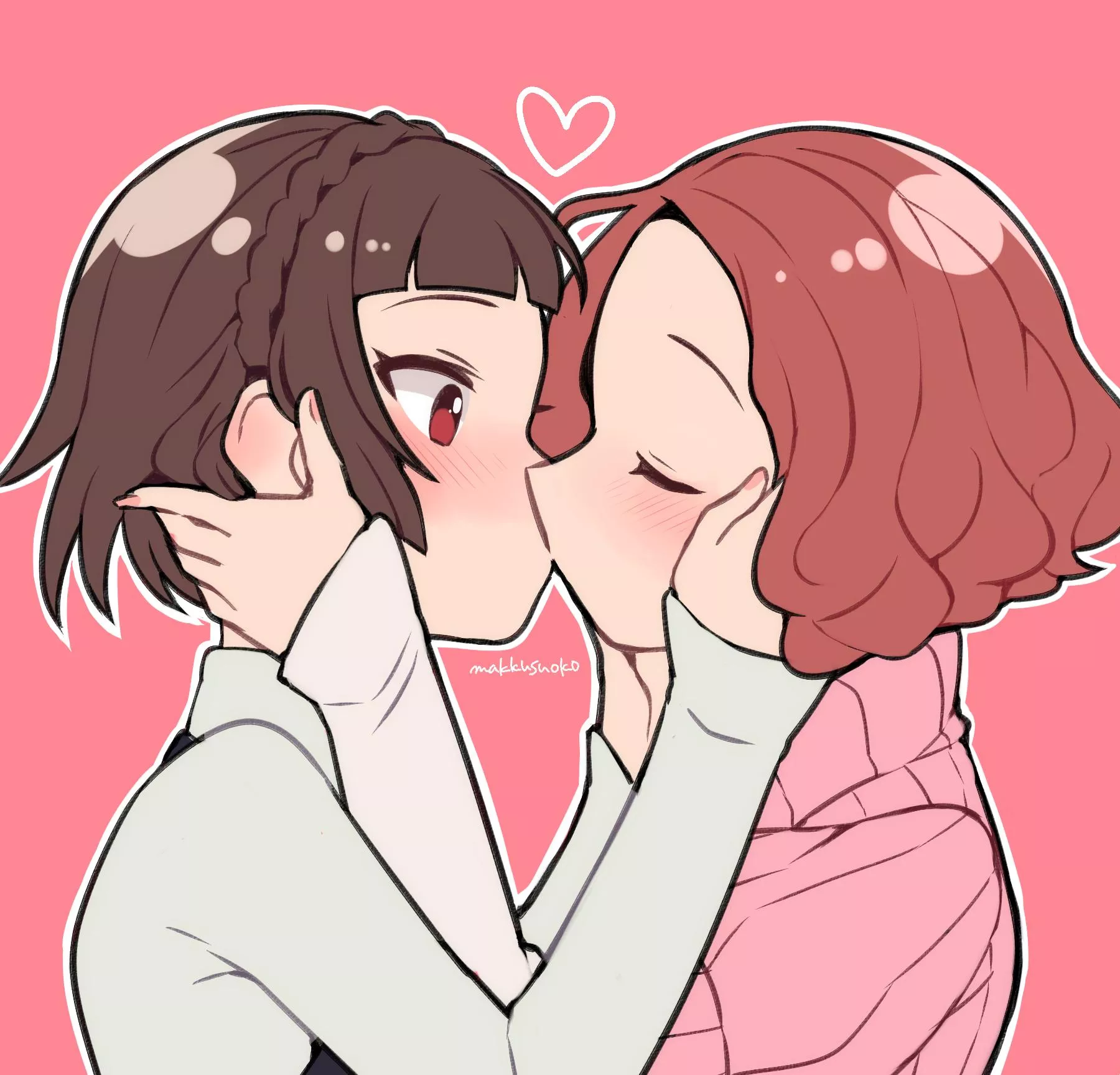 Makoto Niijima and Haru Okumura (makkusuoko) [Persona]