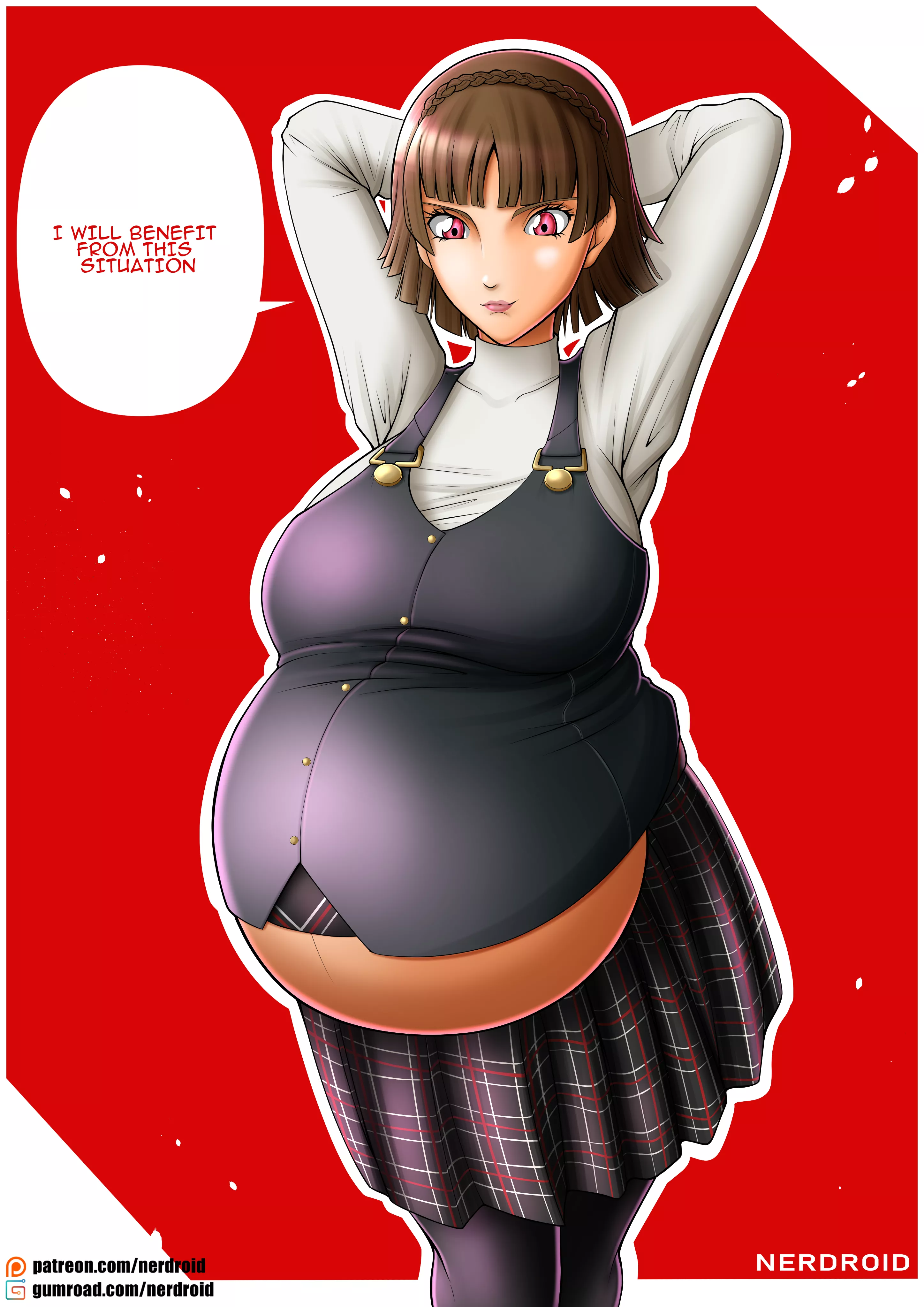 Makoto Niijima pregnant - Art by me(NerDroid)