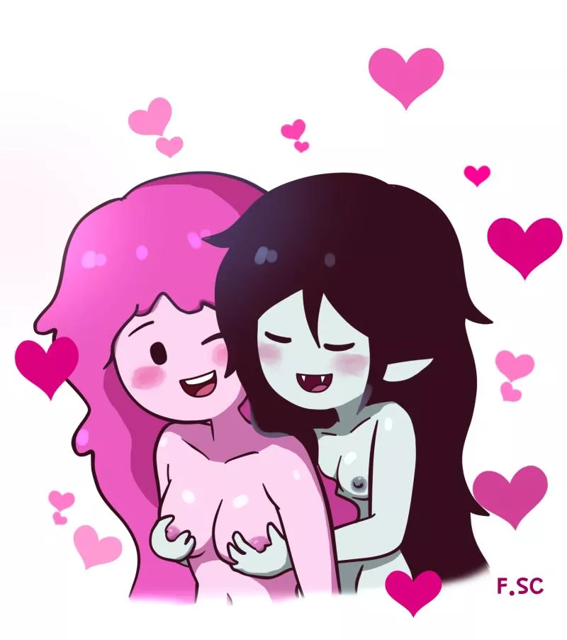 Marceline & PB are having a good time (fizzyspidercider)