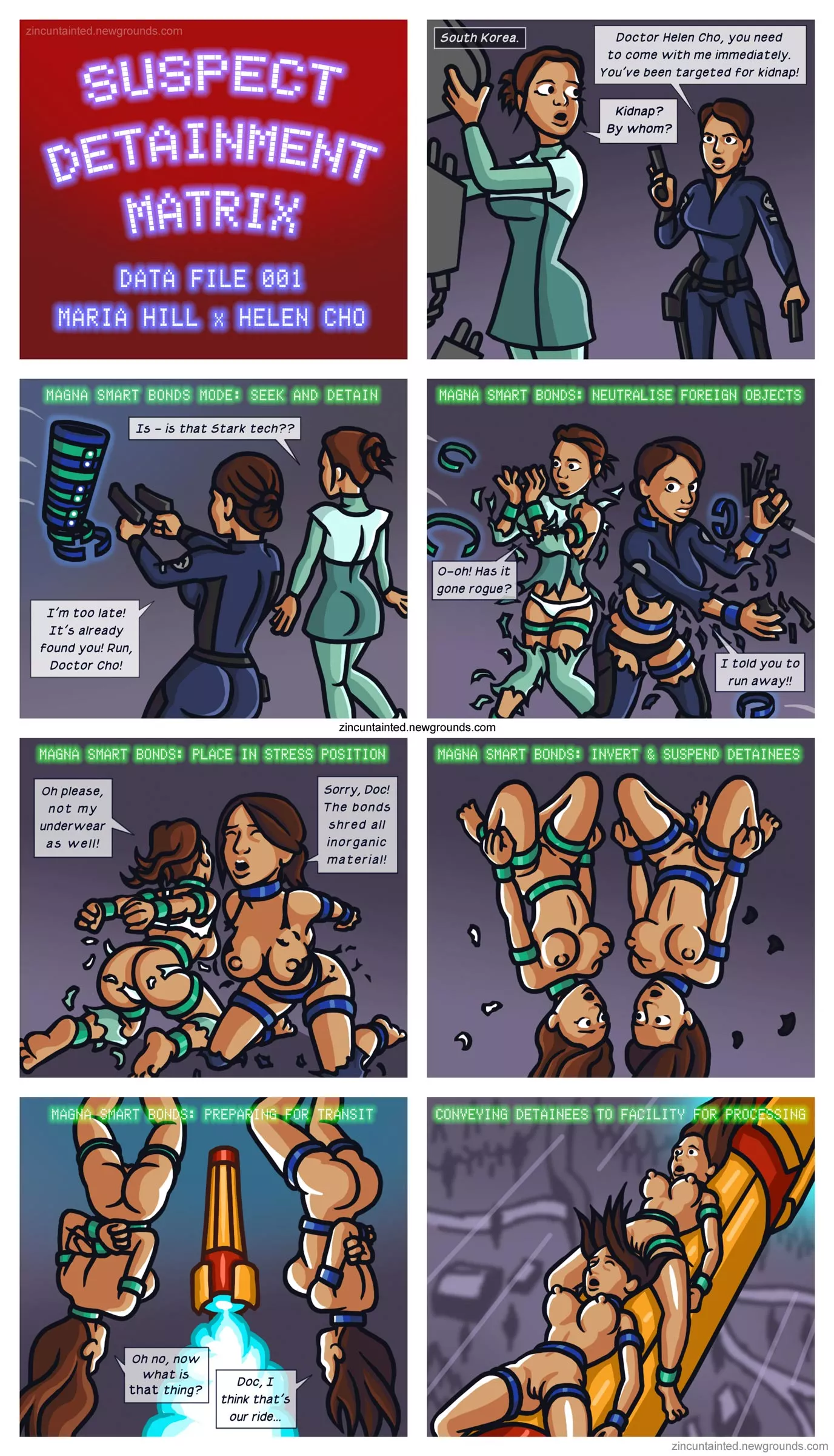 Maria Hill and Dr. Helen Cho Enslaved by Stark Tech (ZincUntainted) [Marvel]