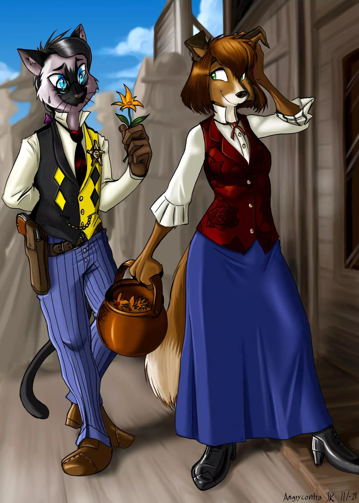 Marshal and Florist (art by me)