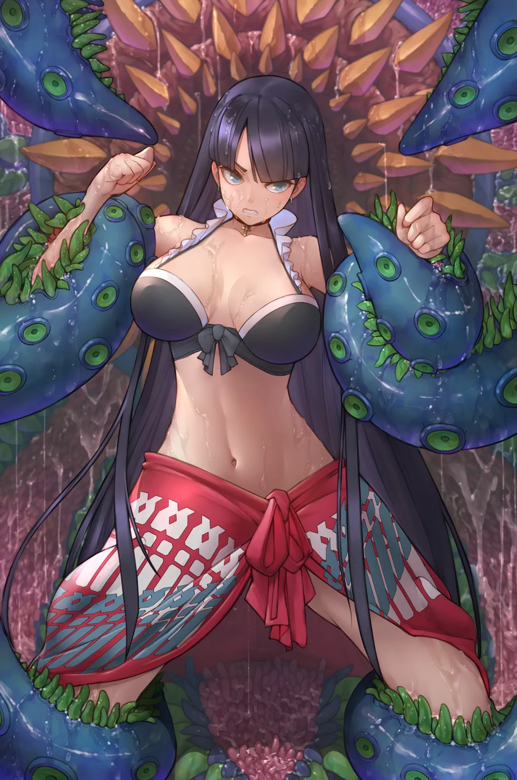 Martha caught by a tentacle monster (cero320)