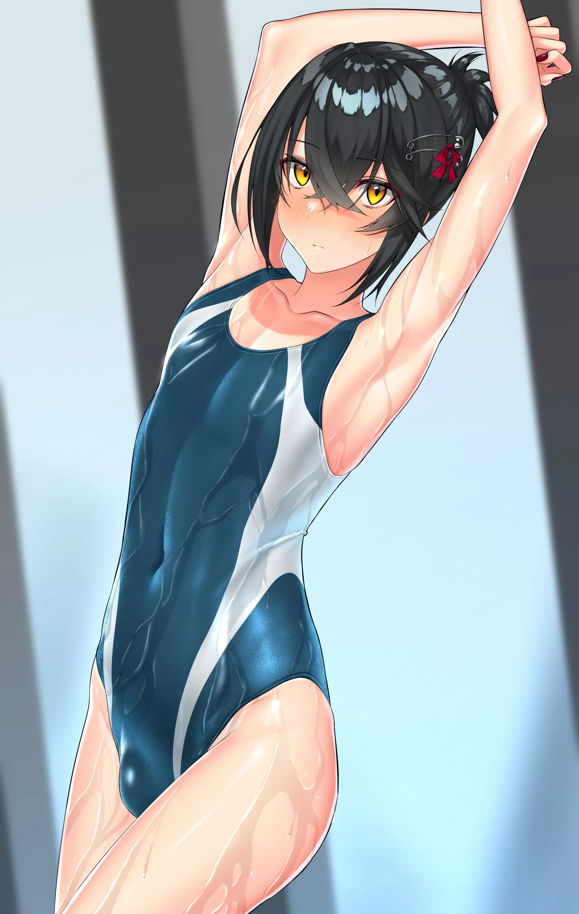 Mashiro One Piece Swimsuit (Crow) [Nijisanji]