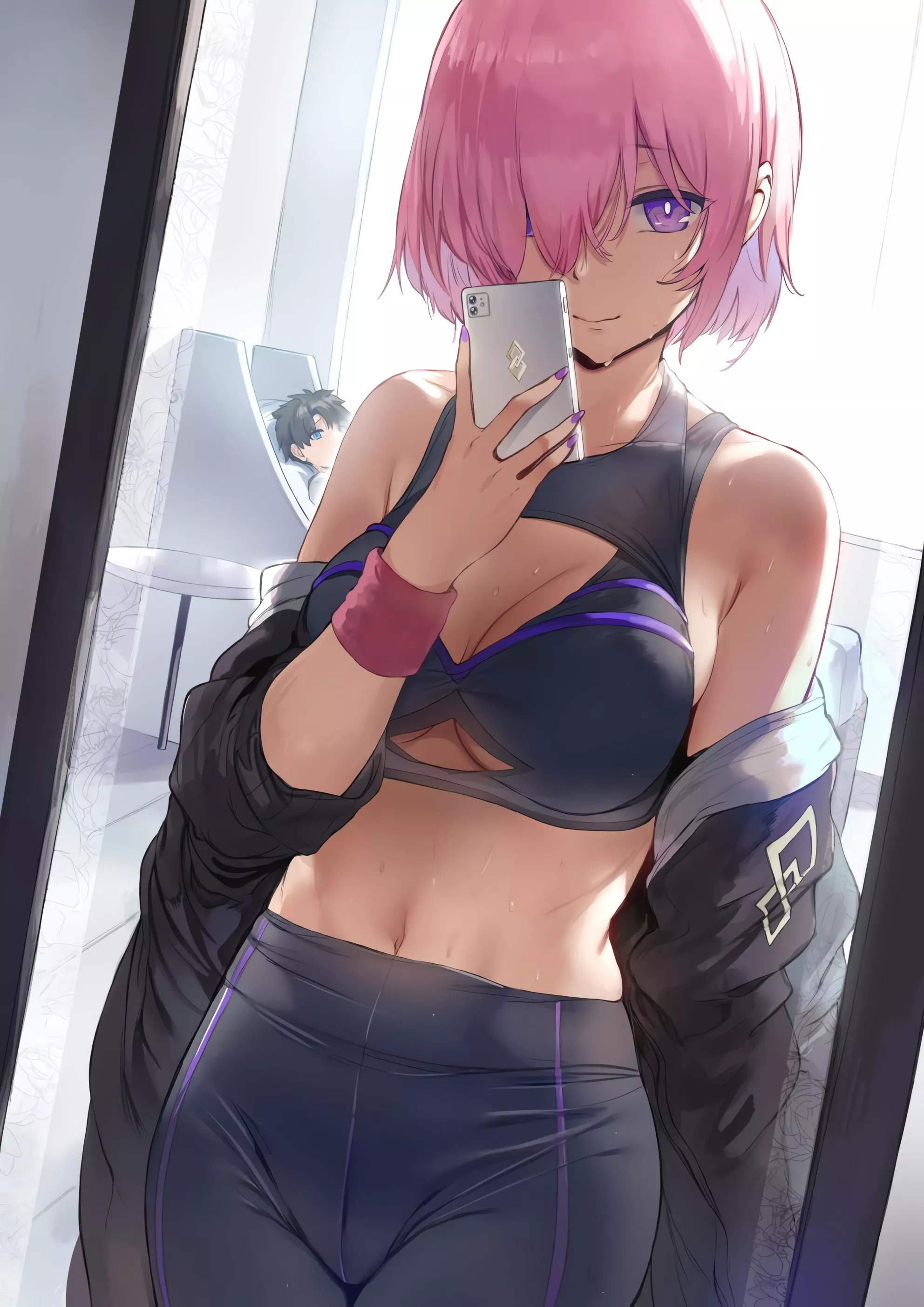 Mashu's Gym Selfie [Fate/GO]