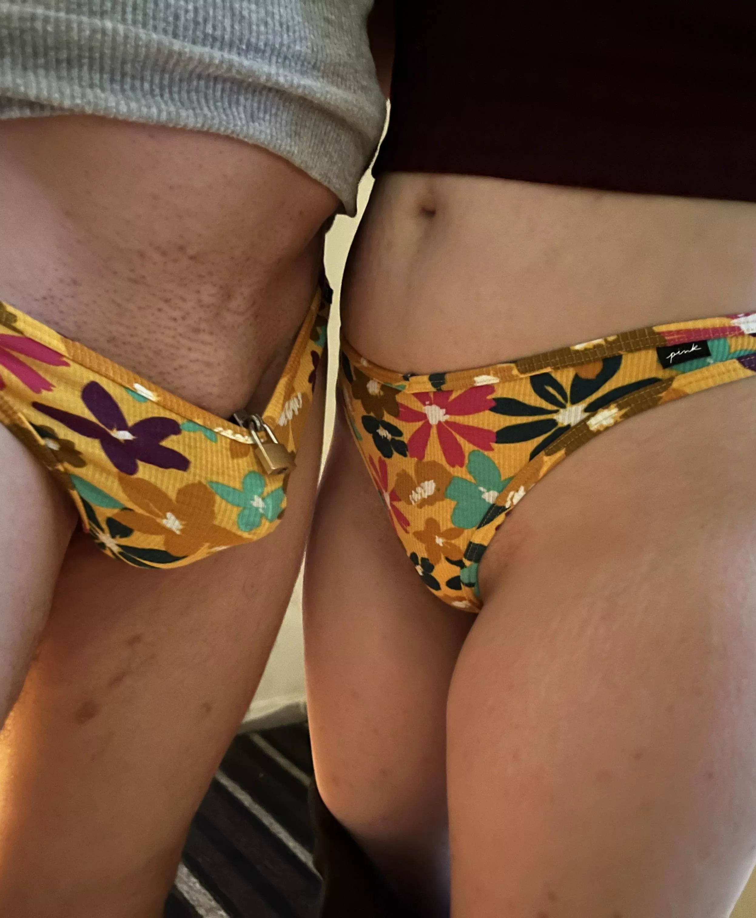 Matching panty day, except one of us had multiple orgasms last night 🥵