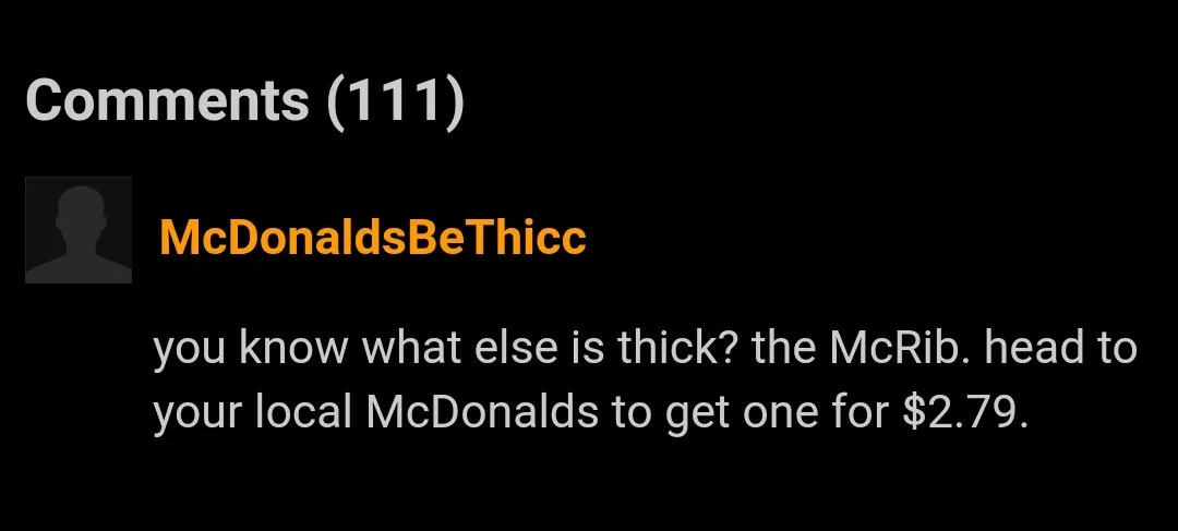 Mc Donald's Do Be Thicc Tho