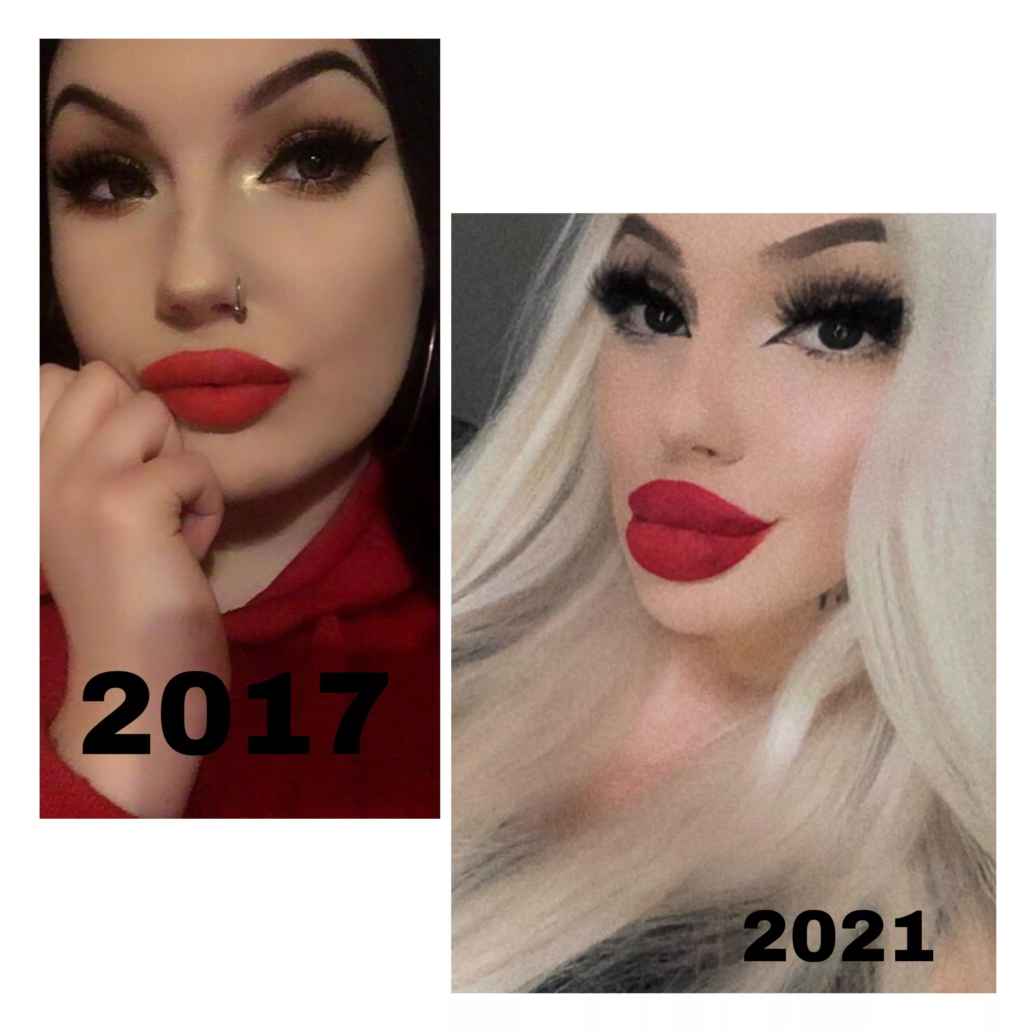 me 2017 vs 2021 PERFECTTT BIMBOFICATION PERIODT. ðŸ˜Œâ¤ï¸â€ðŸ”¥