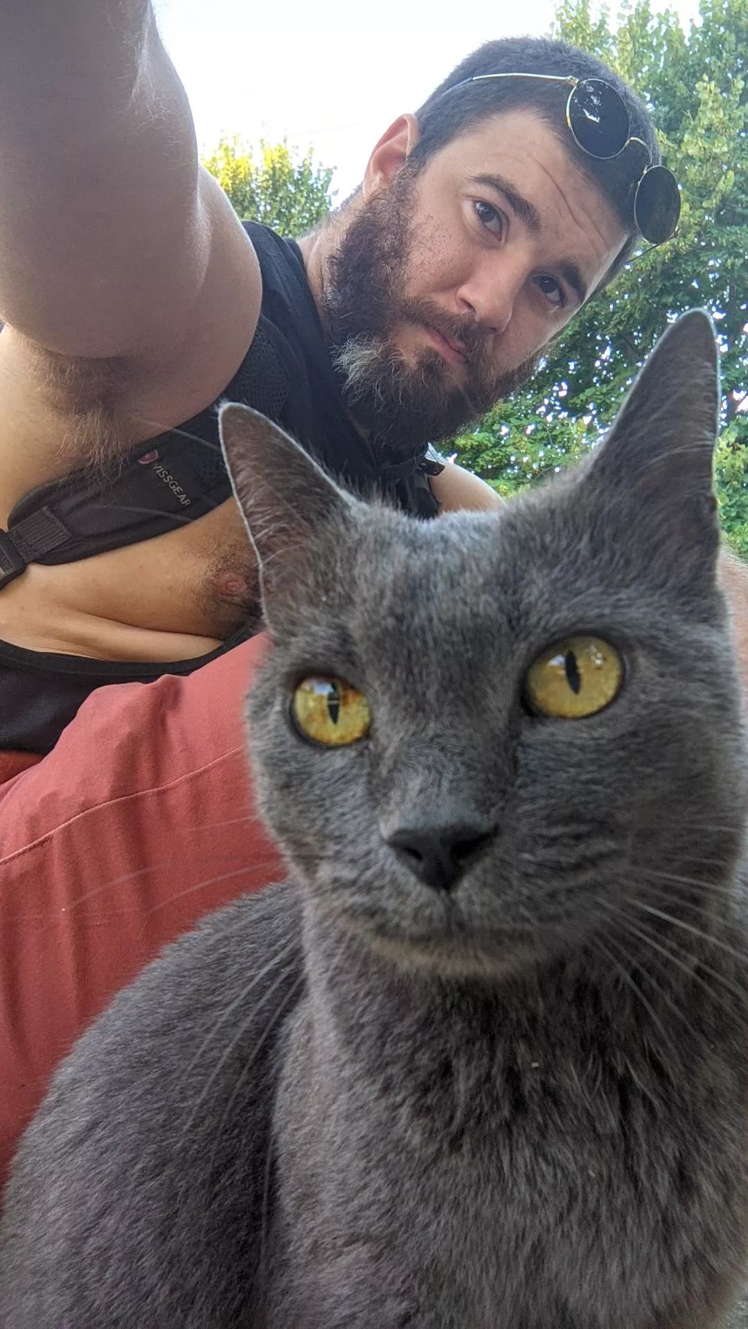 Me and a neighbourhood cat