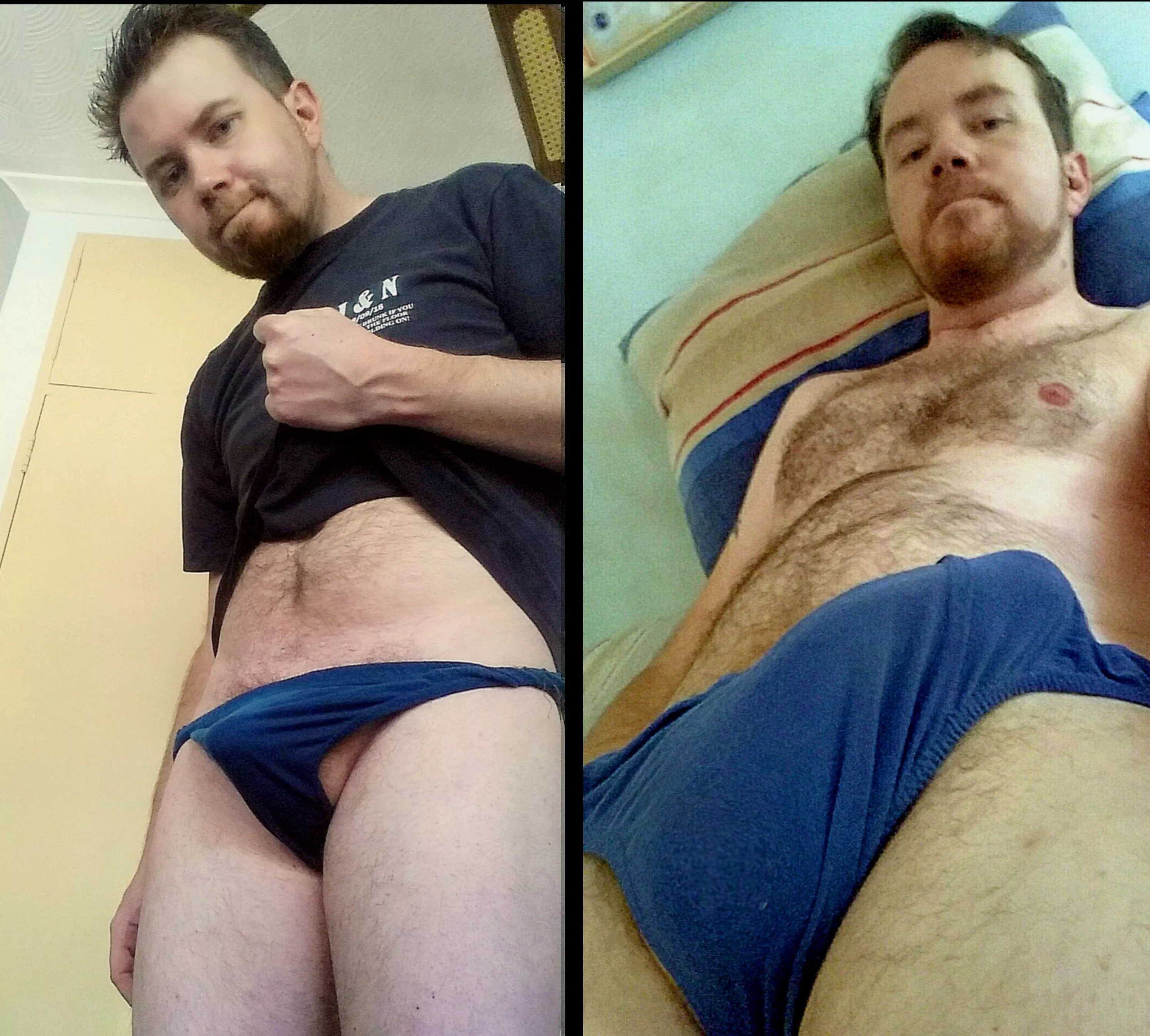 Me in my briefs. Flaccid/erect bulge