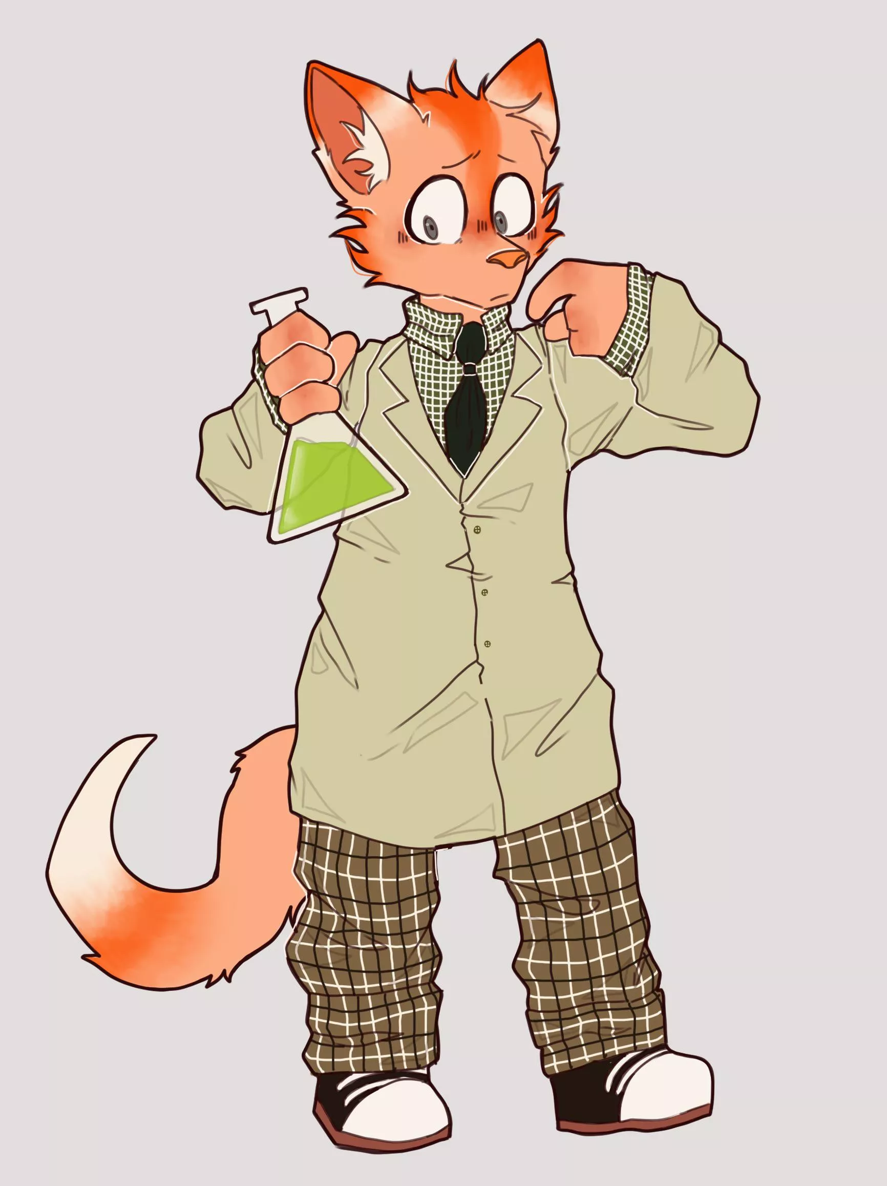 Meet Beakie the scientist! Please do ask about him uwu (art by _ronnie.420 on Instagram)