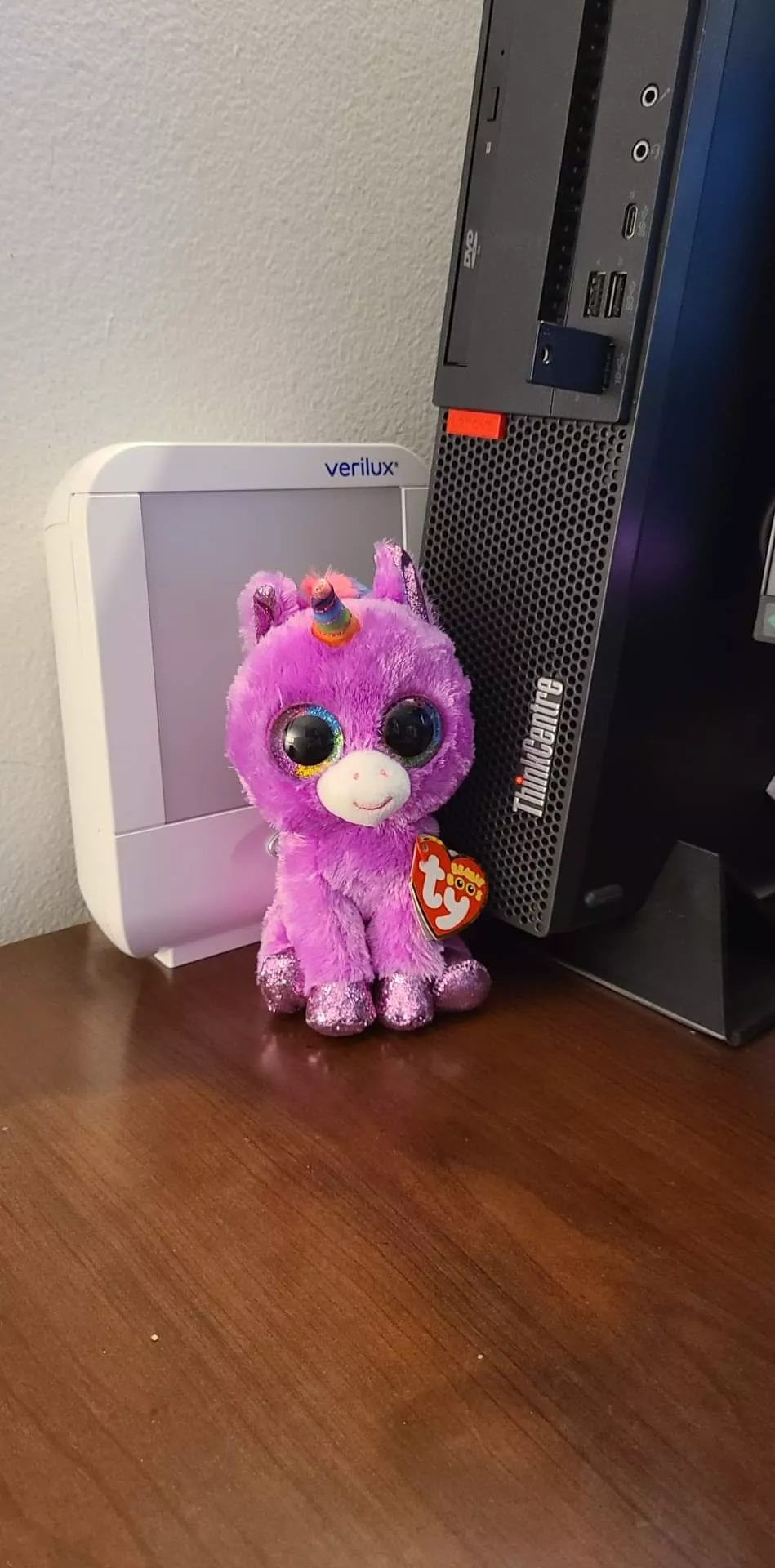 Meet Pwincess Razzberry. Daddy bought her for me to keep me company at work when I have to be Big. 🥺🥺🥺