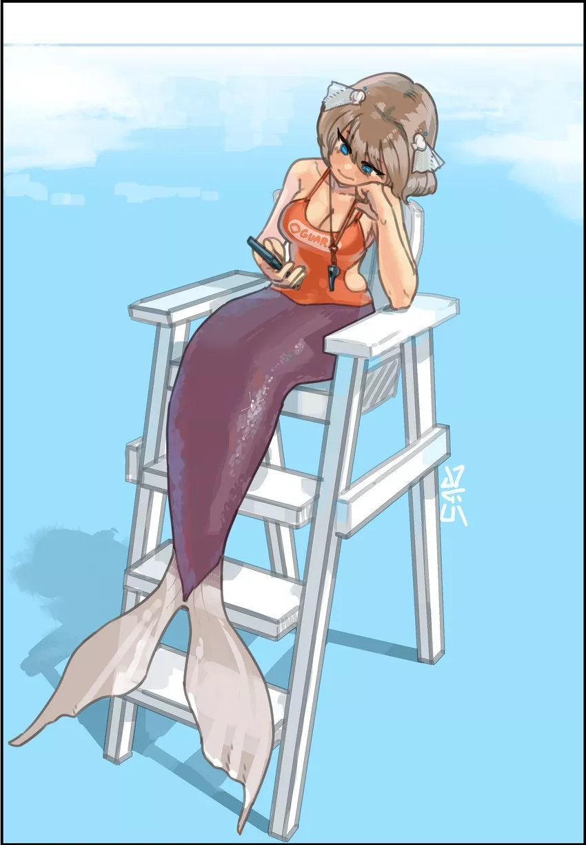 Mermaid at work