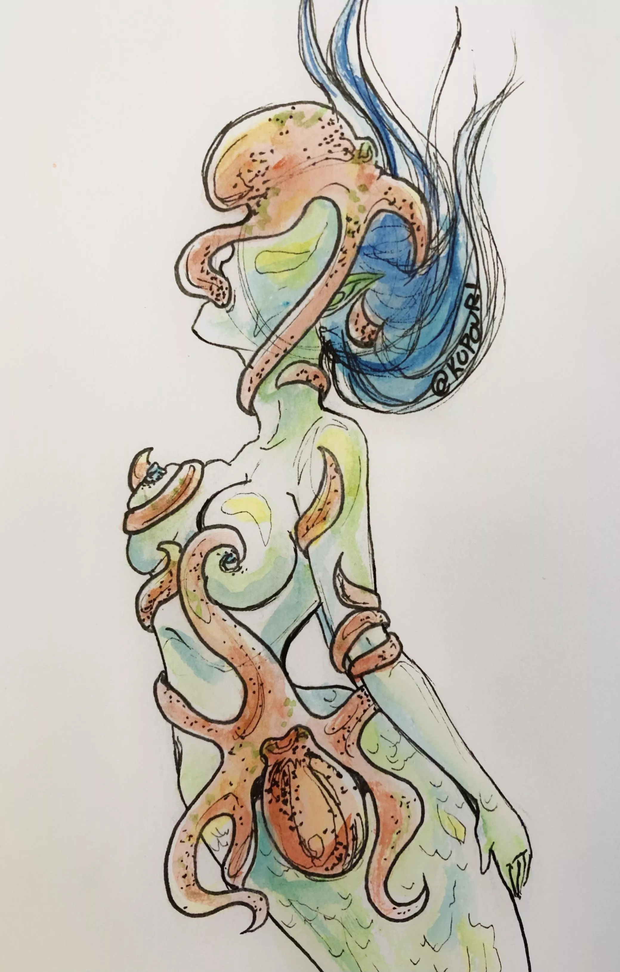 Mermay Day 2 (Kopouri) [OC] female