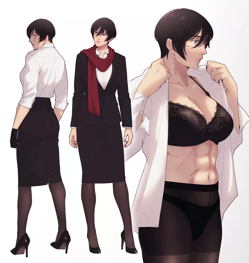 Mikasa Ackerman as a Milf