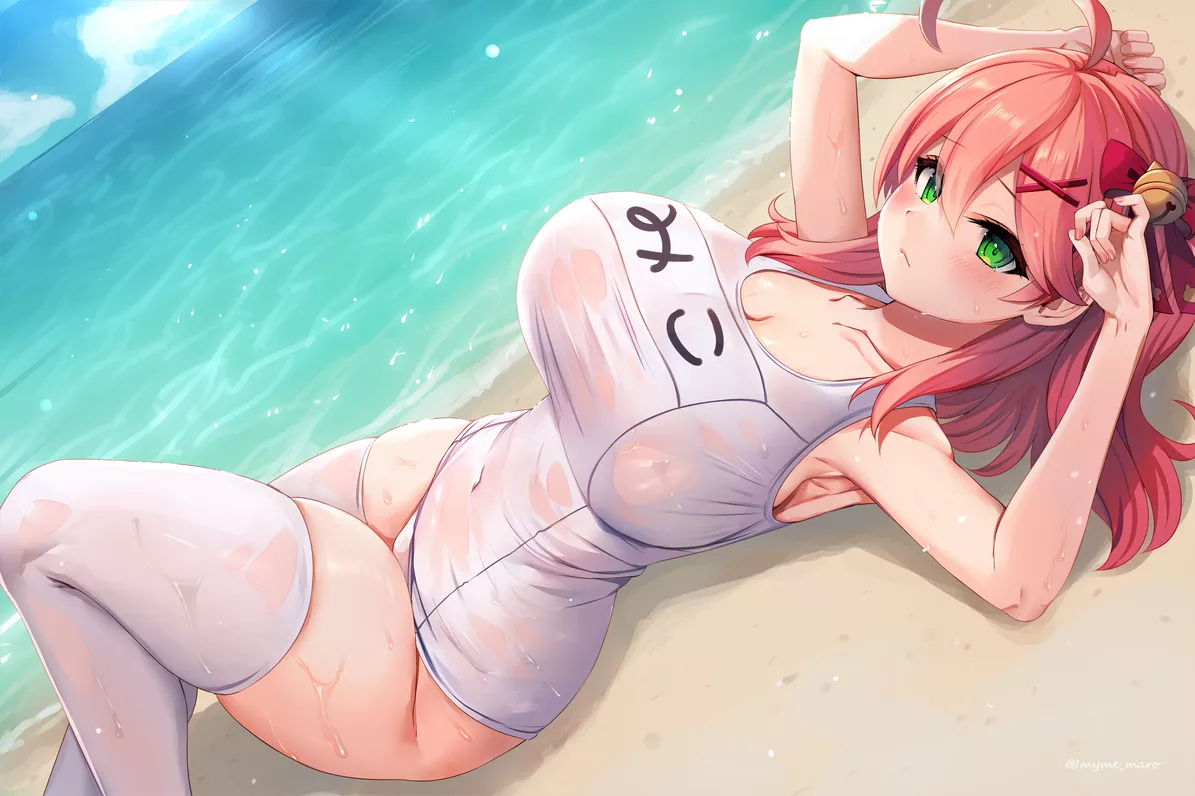 Miko Sheer Swimsuit Sunny Day At The Beach (marota) [Hololive]