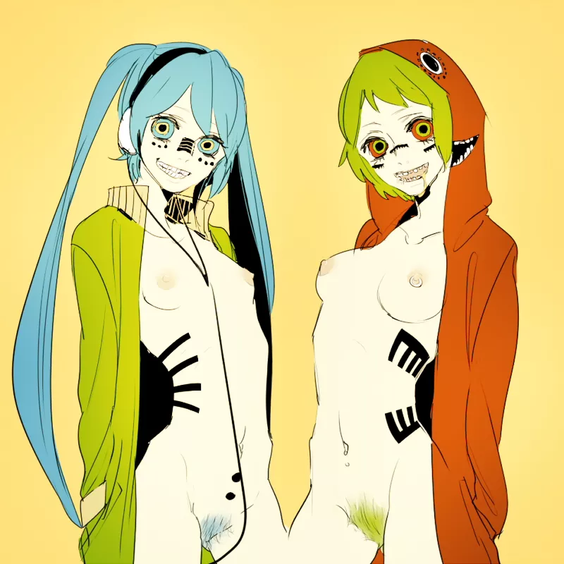 Miku & Gumi in Matryoshka coatimes