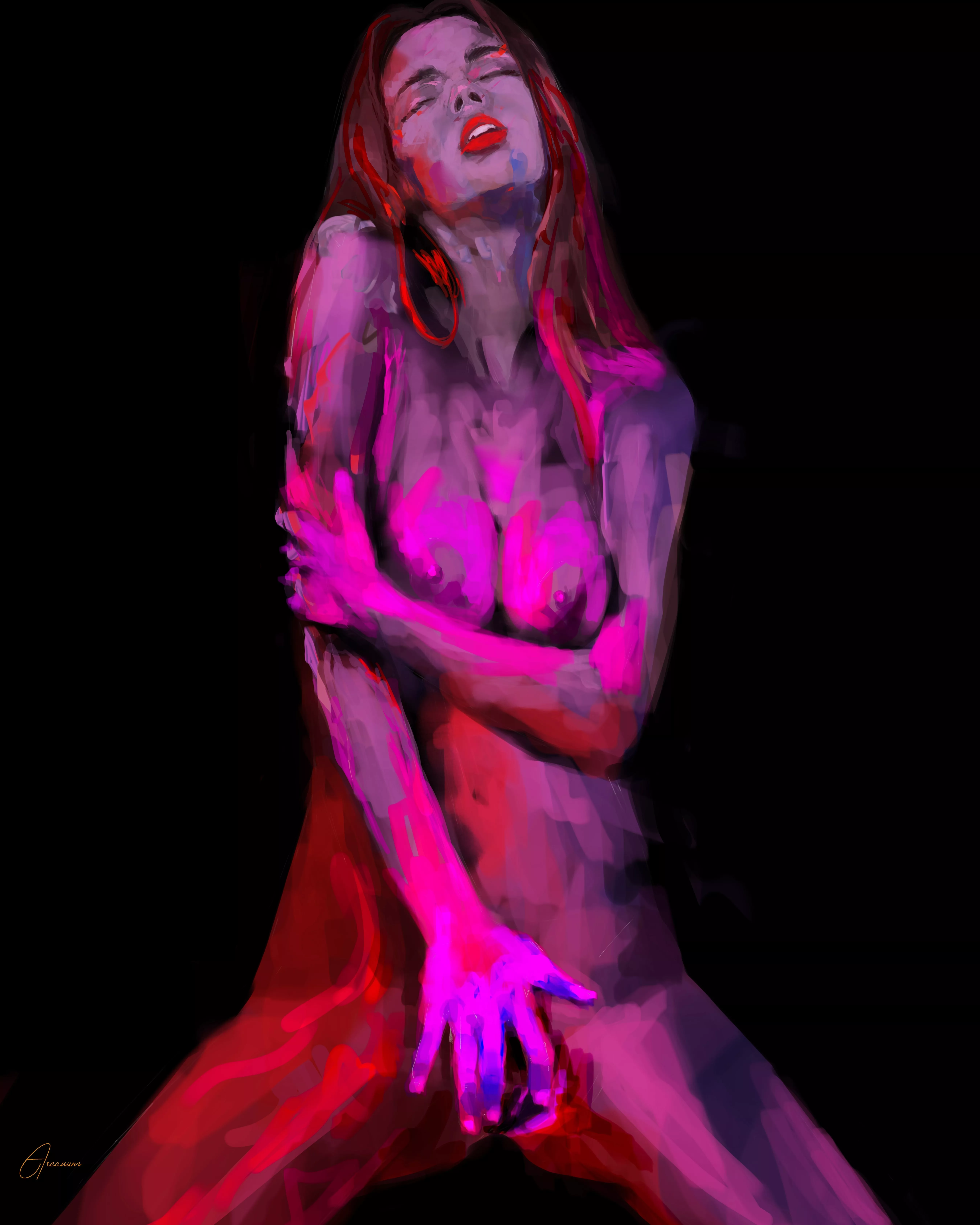 Mila azul 'arousal' painting by me