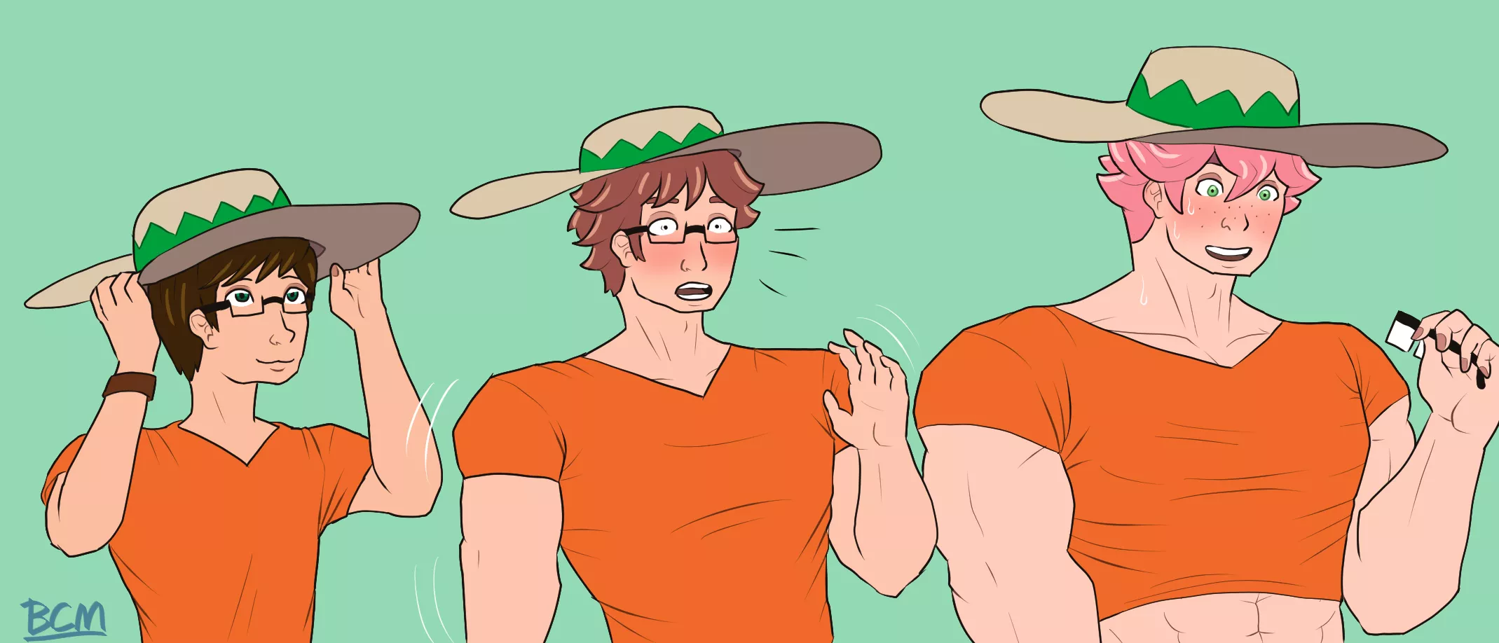 (Milo from Pokemon SwSh TF) The Right Hat for the Job by BlueClayMan