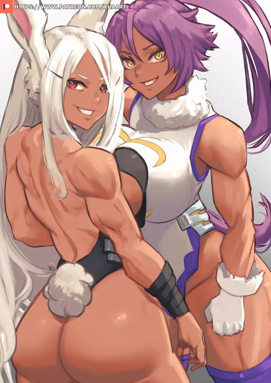 Mirko & Yoruichi (XHAart)