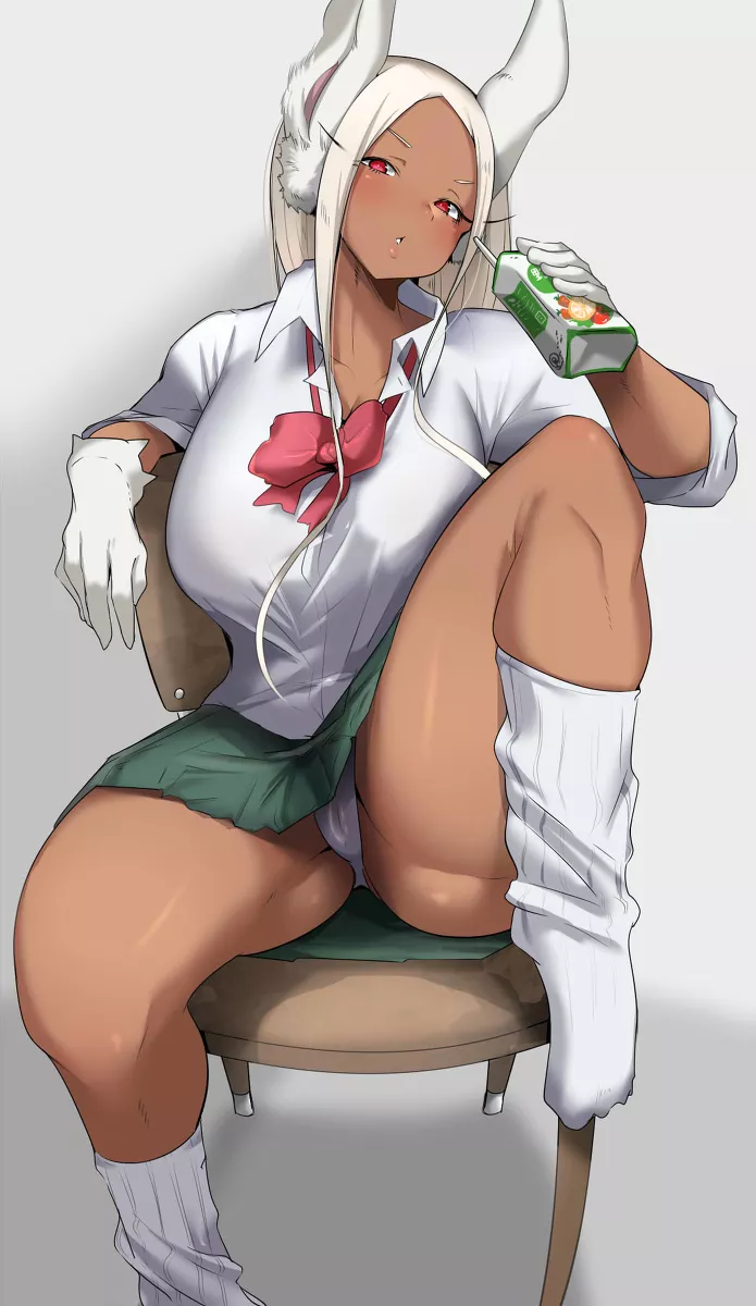 Miruko in a school uniform