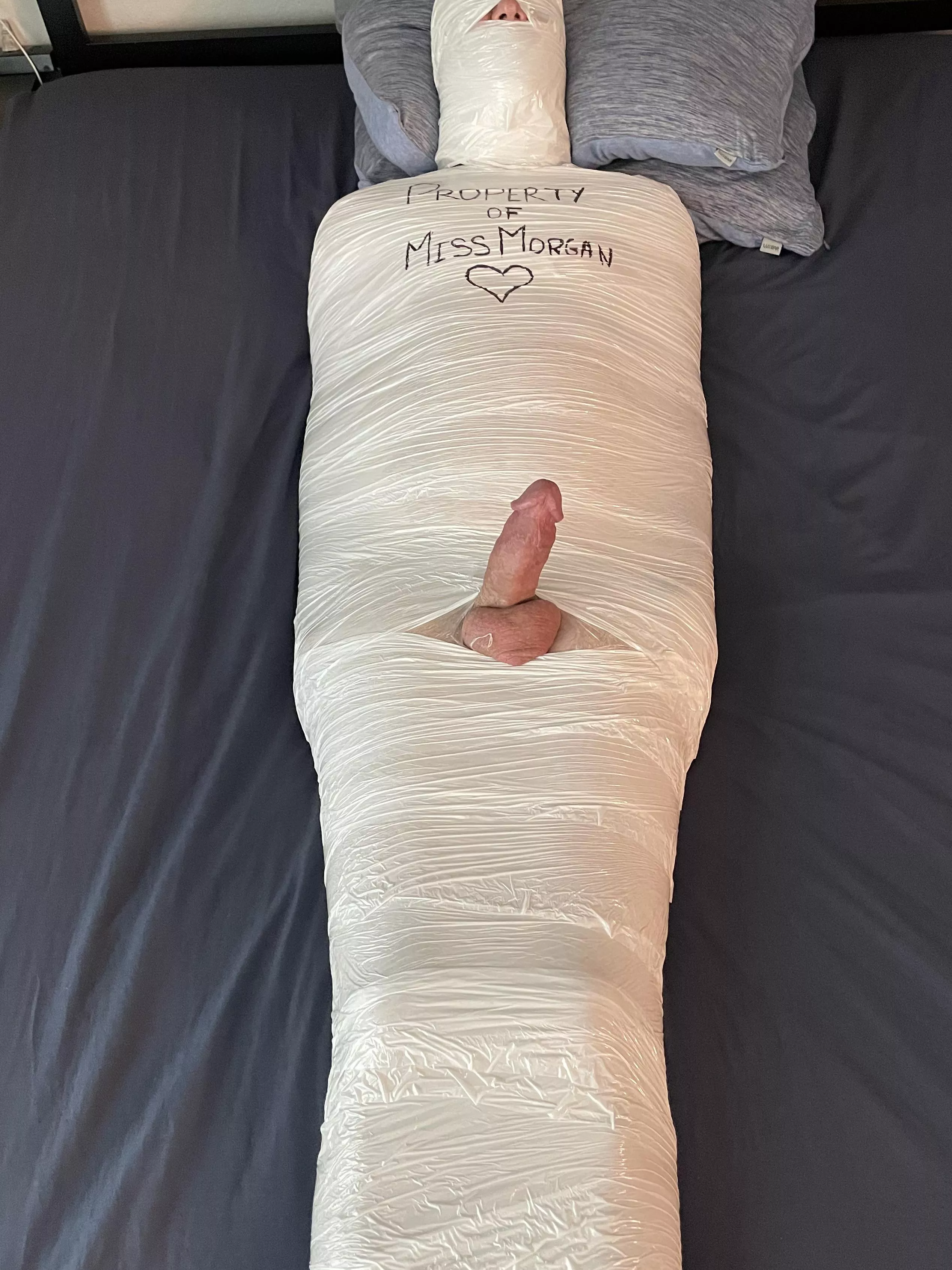 Mistress wrapped me and left me like this