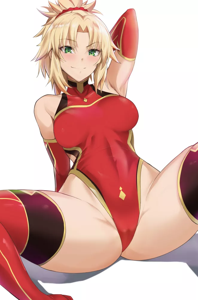 Modred in competition swimsuit