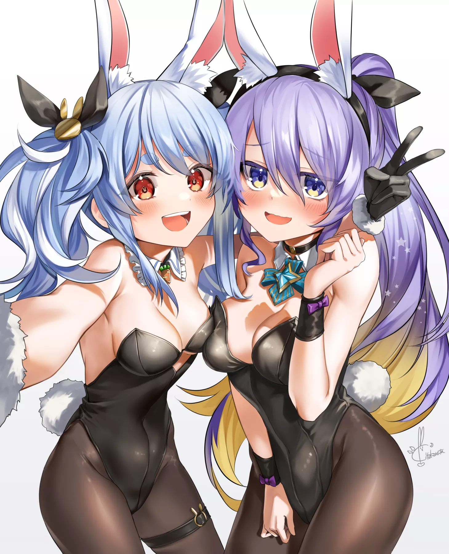 Moona And Pekora Bunny Girl Selfie (Kito Koruta) [Hololive]