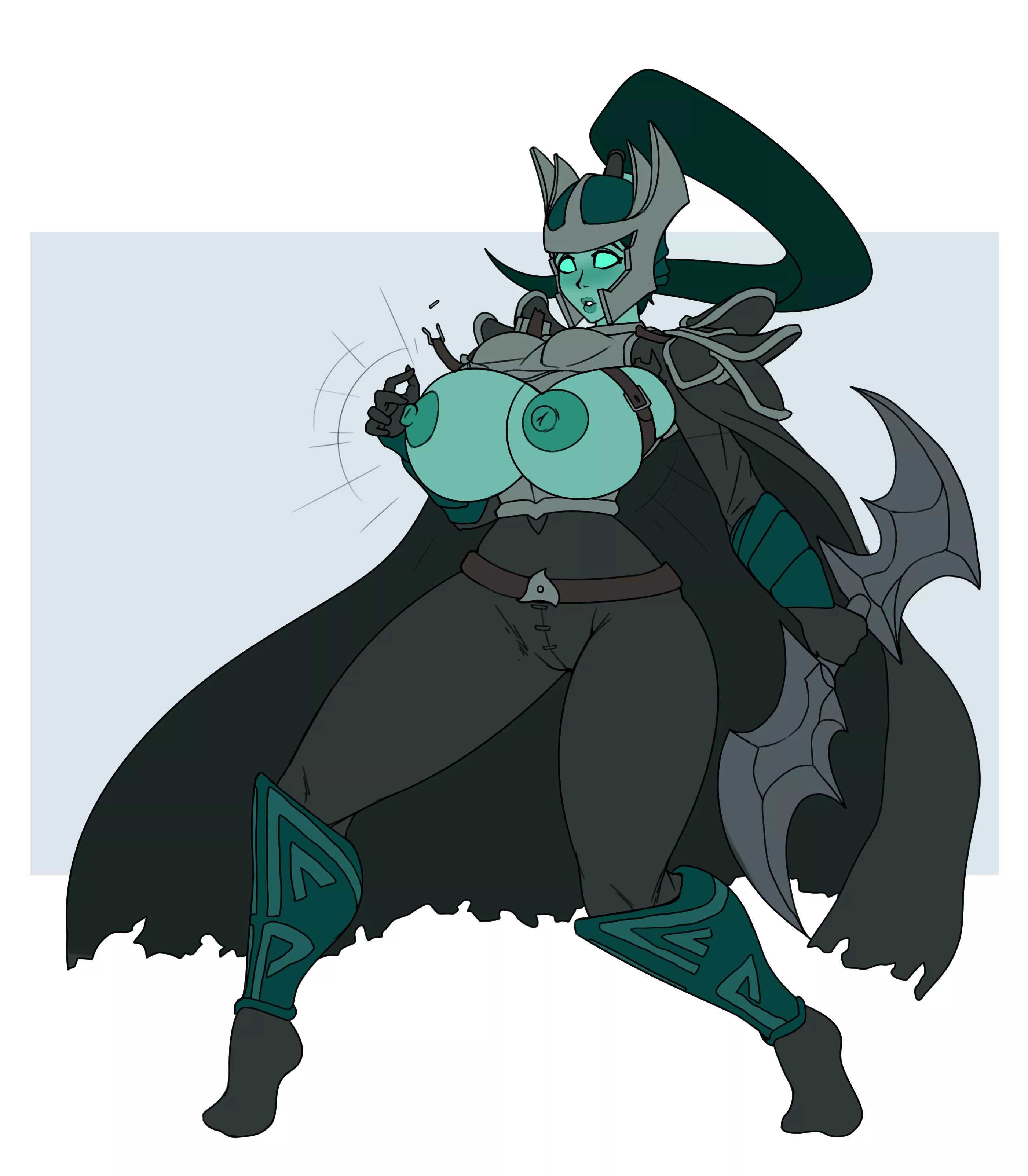 Mortred bursting out (Lewdreaper)