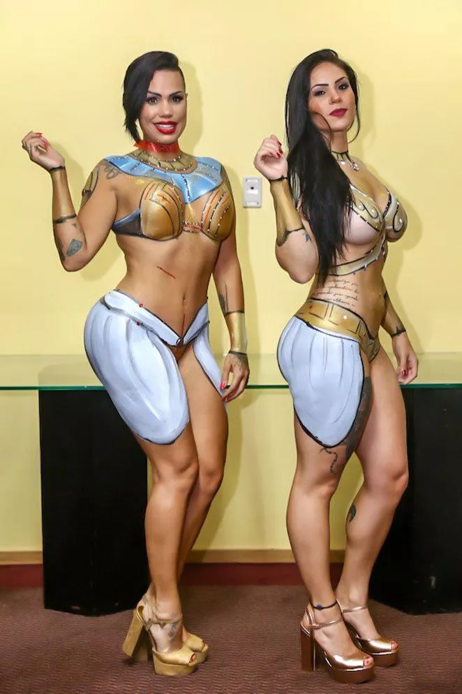 Mother and Daughter Body Painting. Must see and make choices.