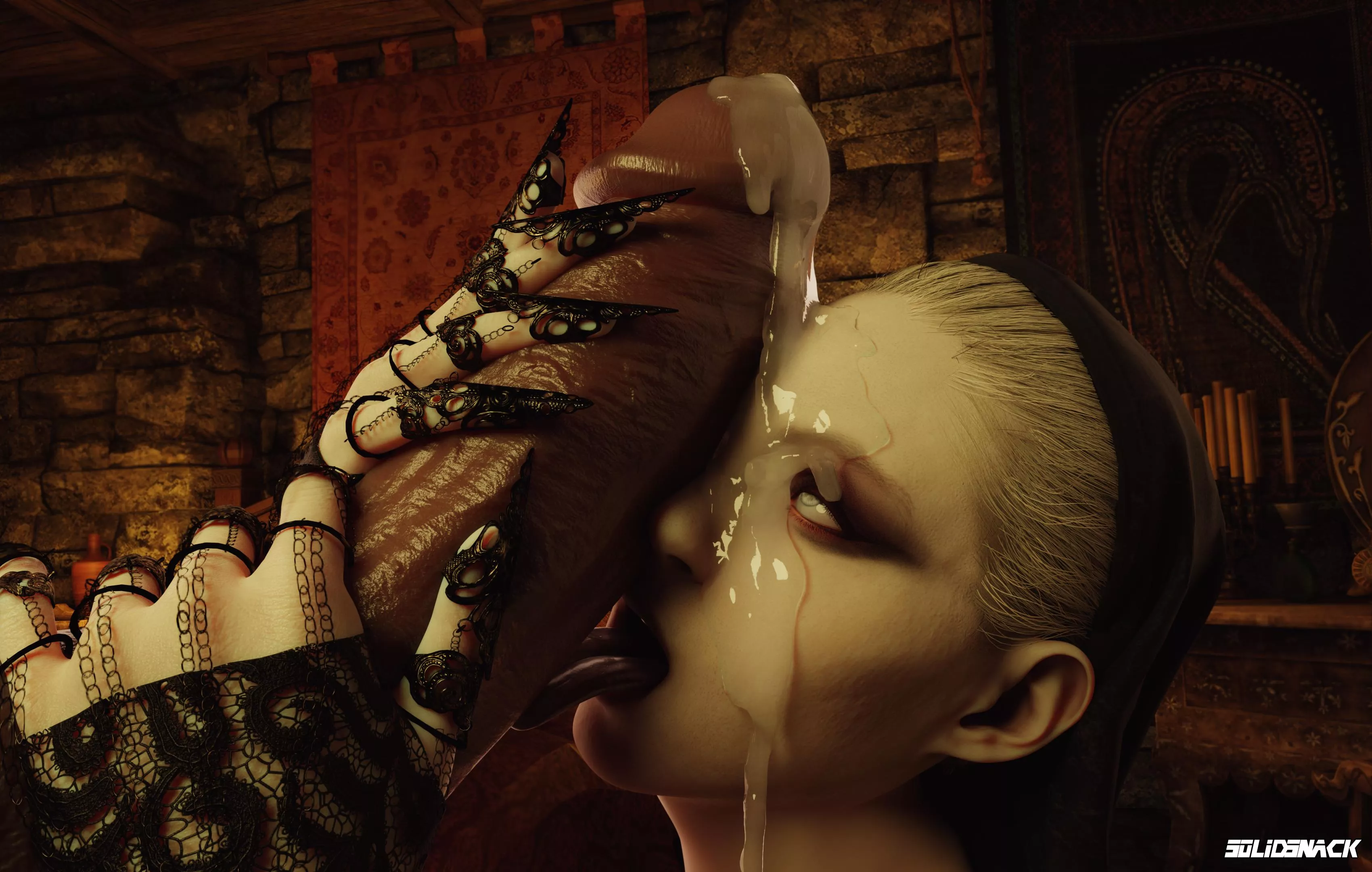 Mother Miranda gets a facial (SolidSnack) [Resident Evil]