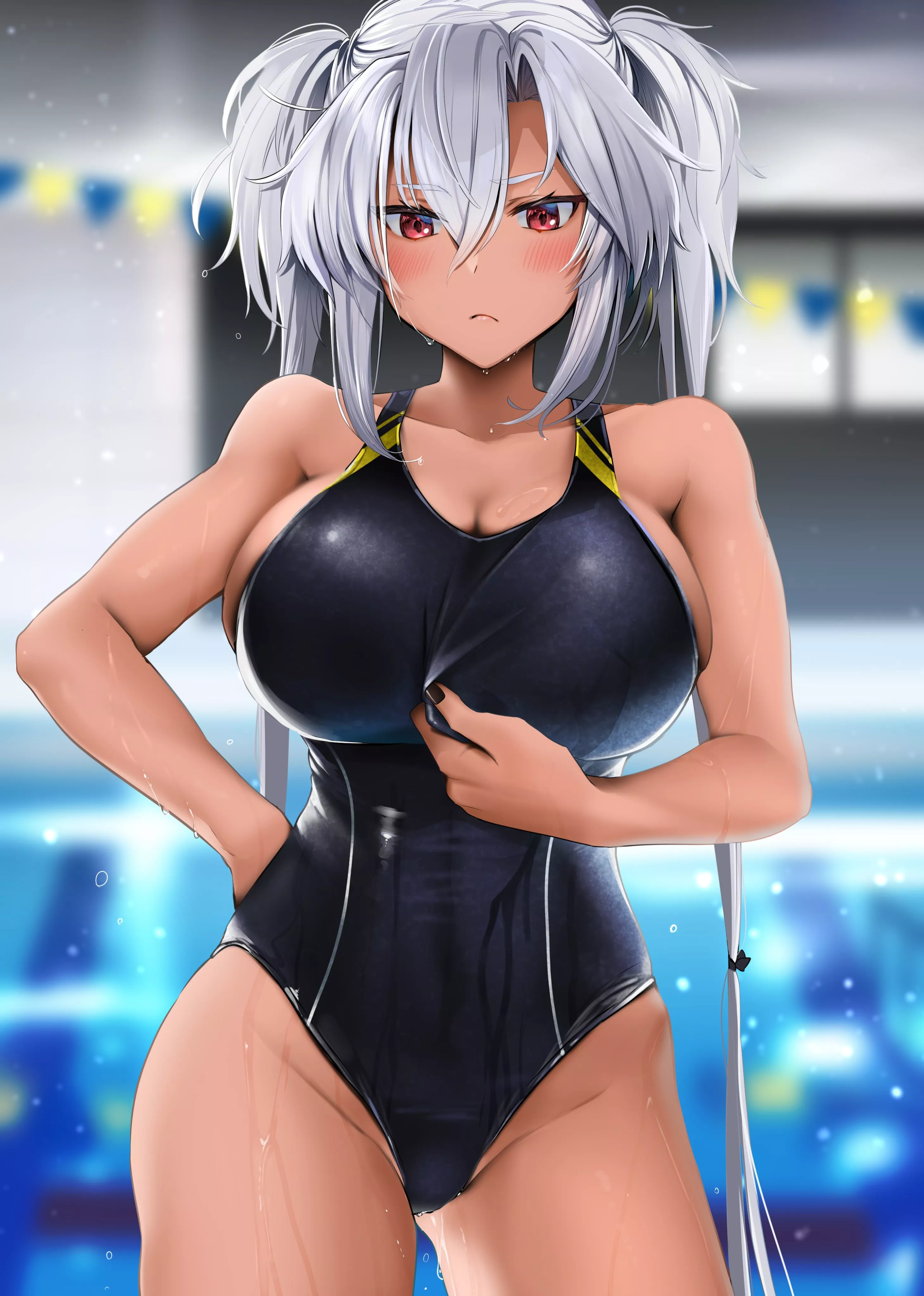 Musashi Swimsuit Sticking (Yunamaro) [Kantai Collection]