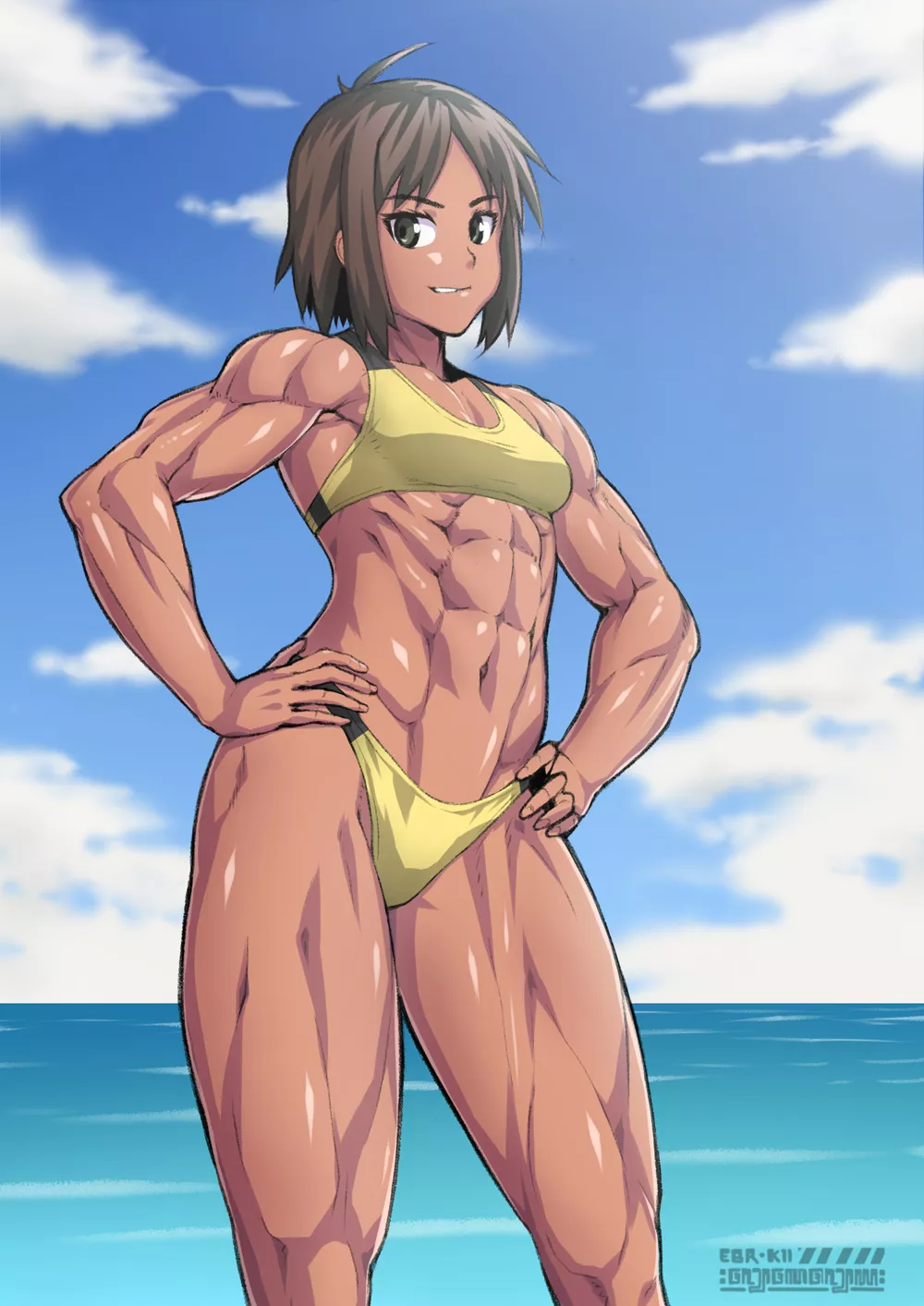 Muscle Girl in Yellow (EBR-KII) [Original]