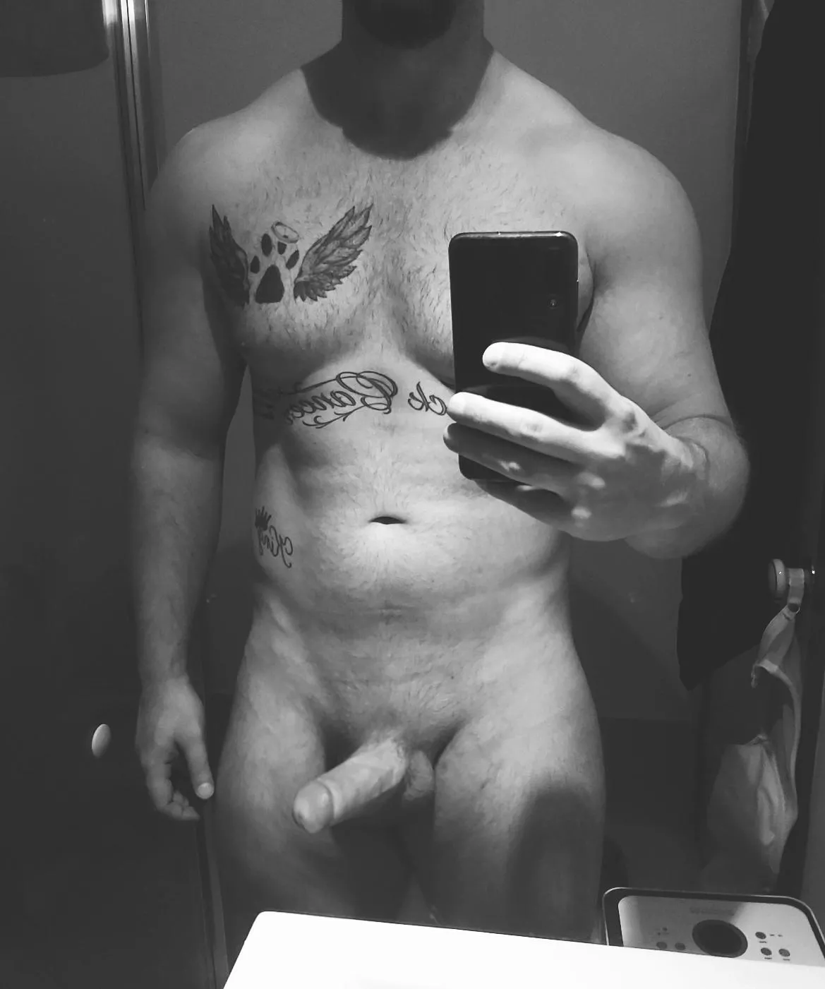 Muscles, tattoos, and cock