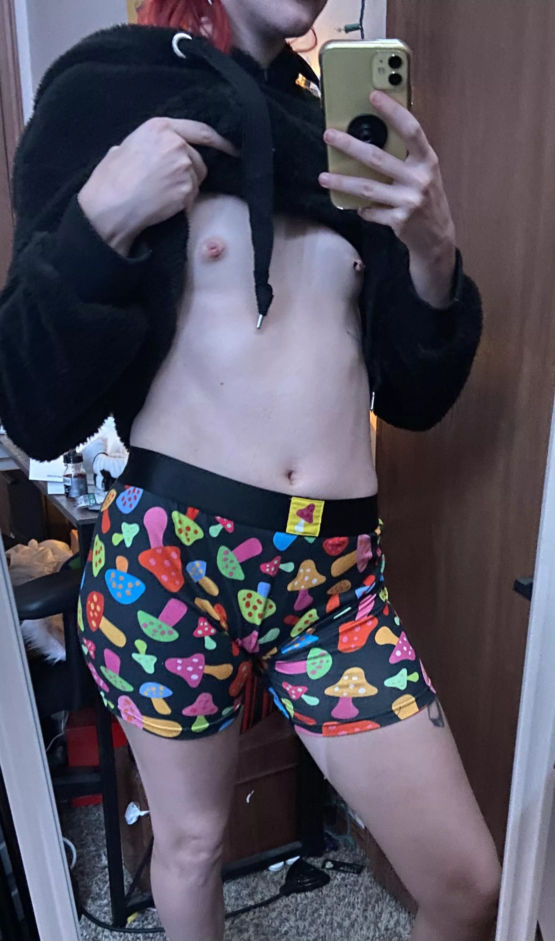 Mushroom boxers and comfy sweaters 🍄🖤