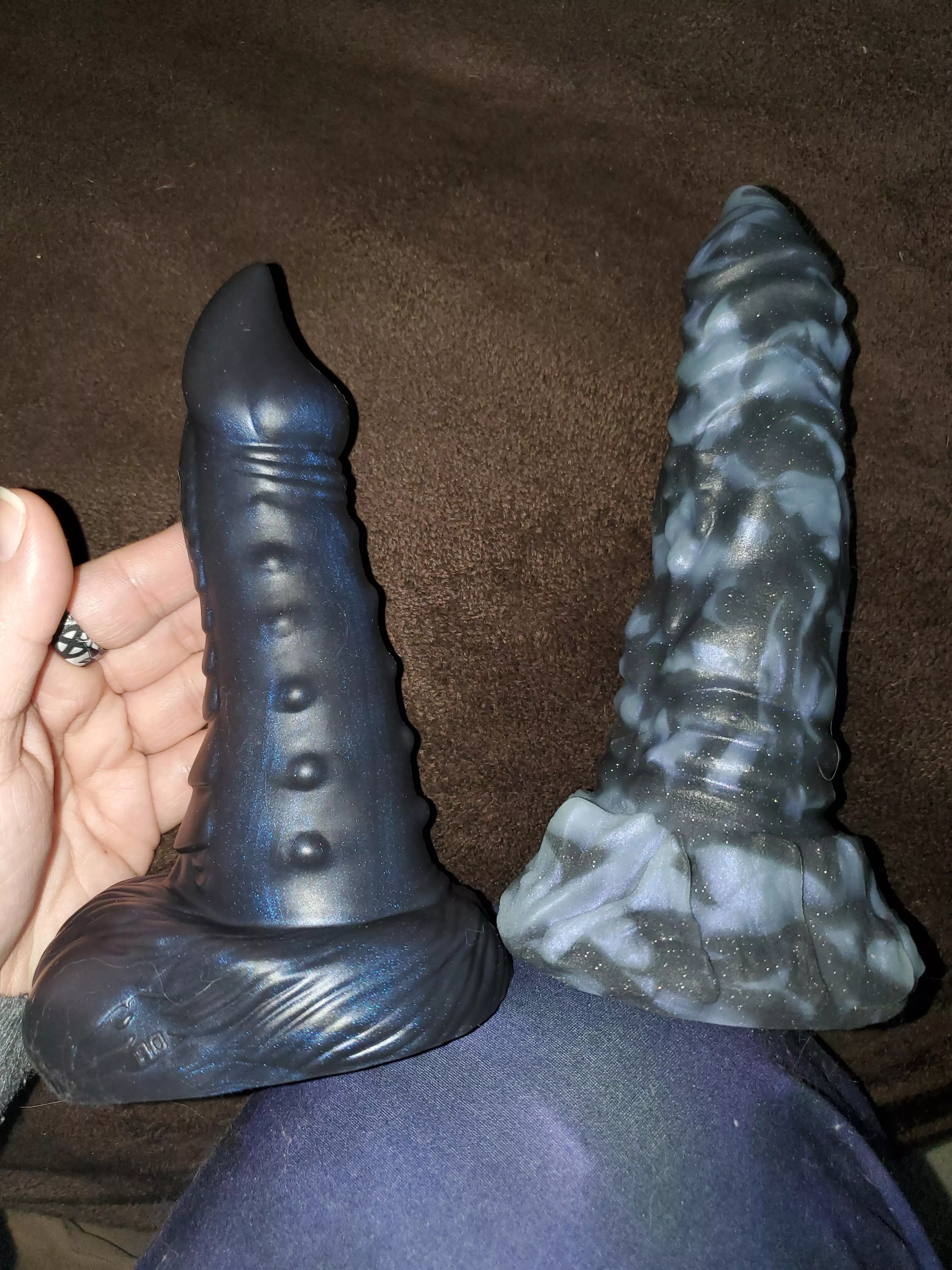 My 2 most recent friends! S/M demon dick and s/m Clayton 😁.